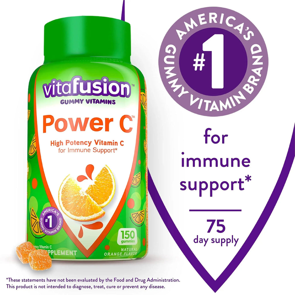 Vitafusion Gorgeous Hair, Skin & Nails Multivitamin Plus Power C Vitamin C Gummies for Immune Support Bundle, 135ct & 150 Count Vitafusion Au supplements