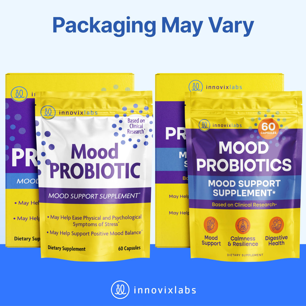 InnovixLabs Mood Probiotic for Women & Men, Clinically Studied Digestive & Mood Support Supplement, Lactobacillus helveticus Rosell-52ND & Bifidobacterium longum Rosell-175, 60 Capsules InnovixLabs Au supplements