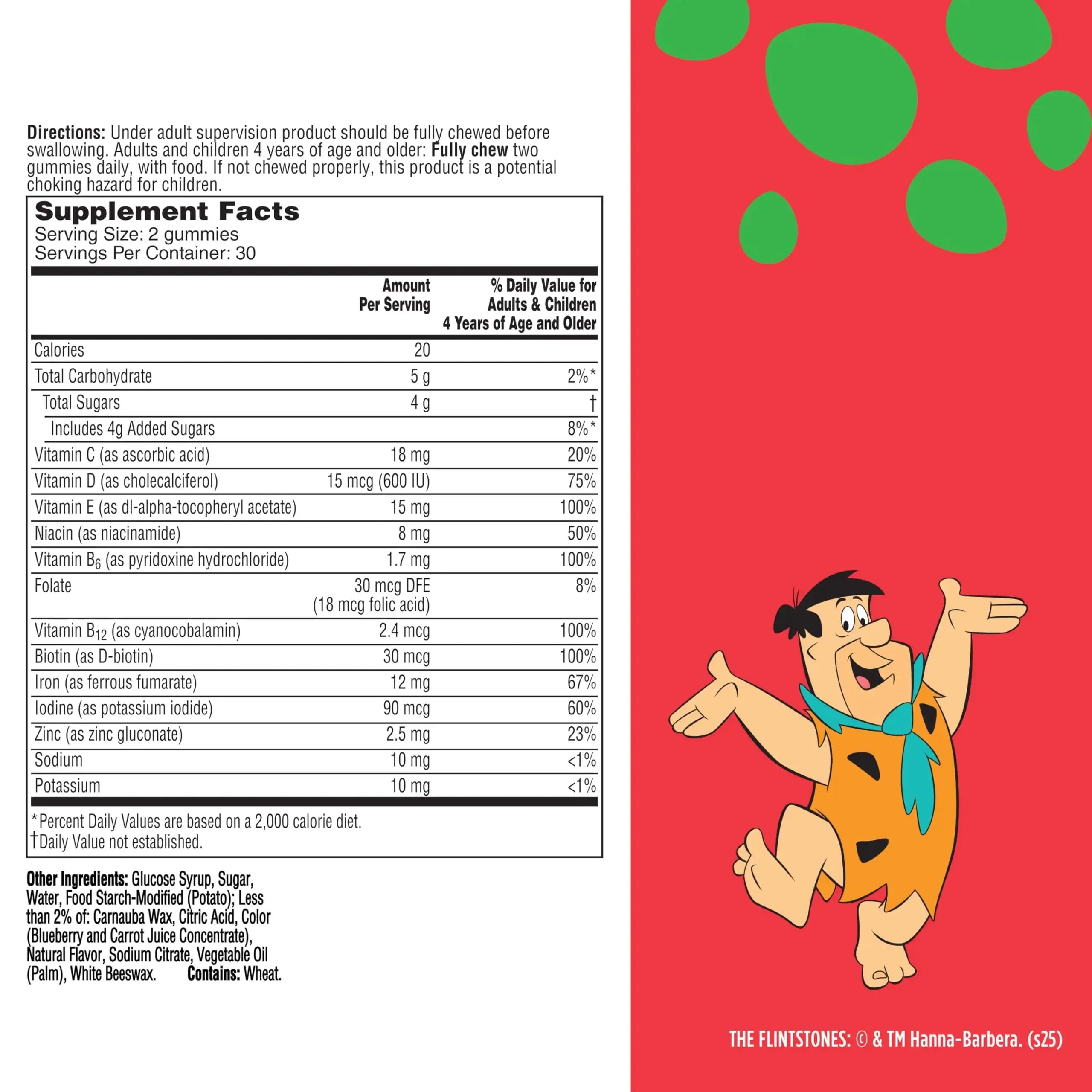 Flintstones Vitamins for Picky Kids + Iron, Kids Multivitamin Gummies with Vitamin C, D, E, B6 and Iron, Gummy Vitamins, Grape Flavored, 60 Gummies Flintstones Vitamins Au supplements
