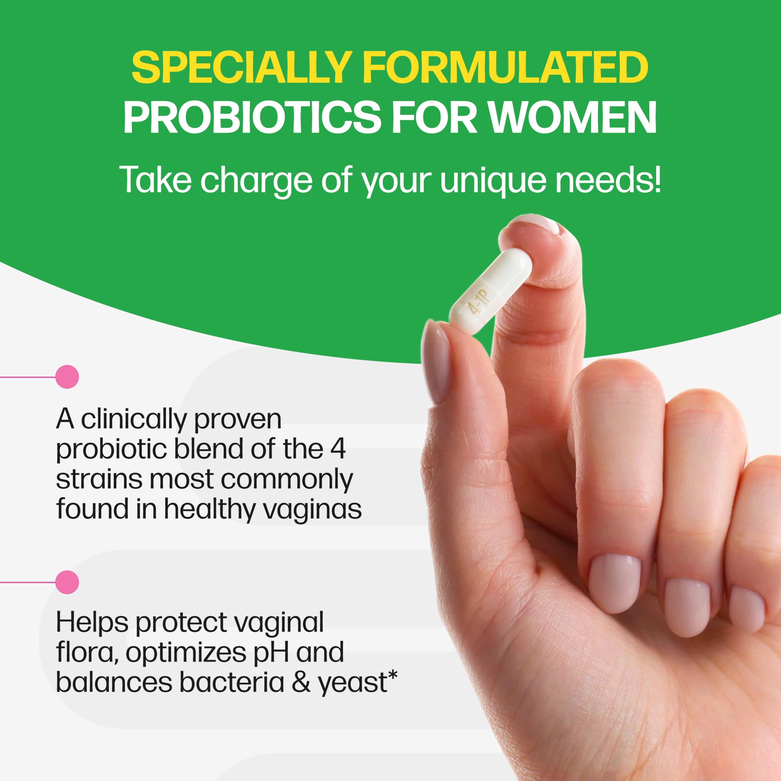 Culturelle 4-in-1 Probiotics for Women, Daily Probiotic & Prebiotic Supplement to Support Vaginal Health, Digestive Health, Immune Health
