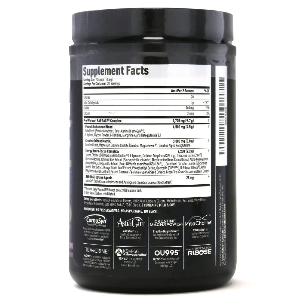 (CORE)ACTIVE Barrage Pre Workout Powder - Preworkout for Women & Men, Creatine (CORE)ACTIVE Au supplements