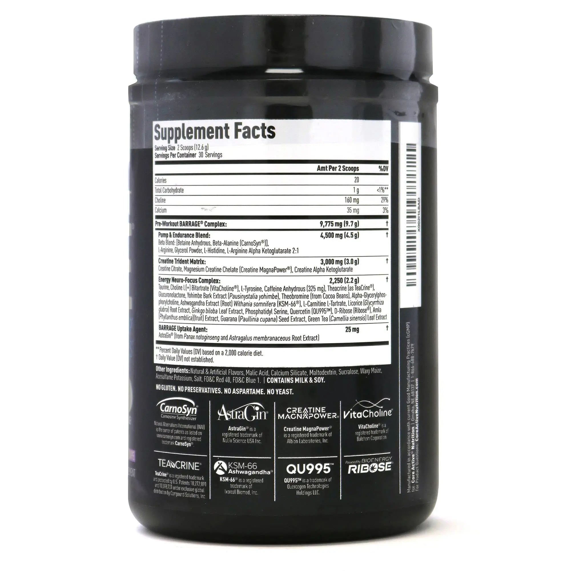(CORE)ACTIVE Barrage Pre Workout Powder - Preworkout for Women & Men, Creatine (CORE)ACTIVE Au supplements