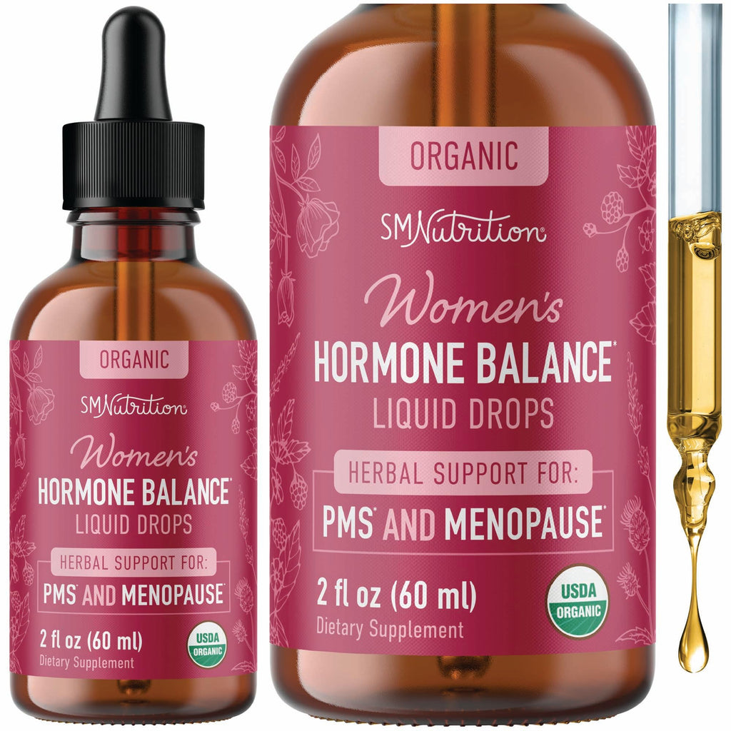 Hormone Balance Liquid Drops | with Black Cohosh, Stinging Nettle, Red Raspberry Leaf, Chasteberry & More | Menopause, Hot Flash, & PMS Relief Menstrual Herbal Support Tincture | Vegan Formula | 2oz SMNutrition Au supplements
