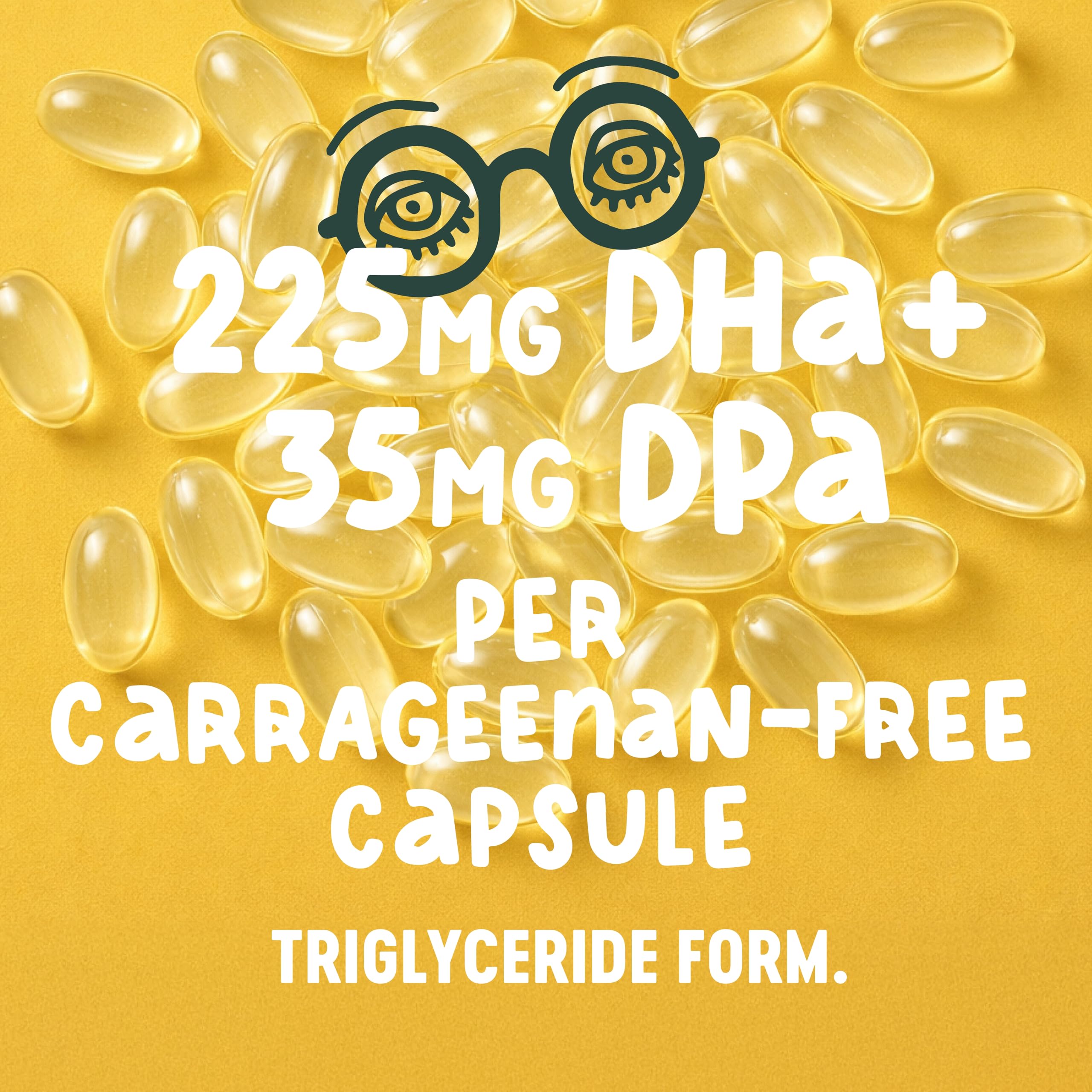Freshfield Vegan Omega 3, Algae (Algal) Oil, Fish Oil Free Company, Third Party Tested, Carrageenan Free, DHA Supplement w/DPA