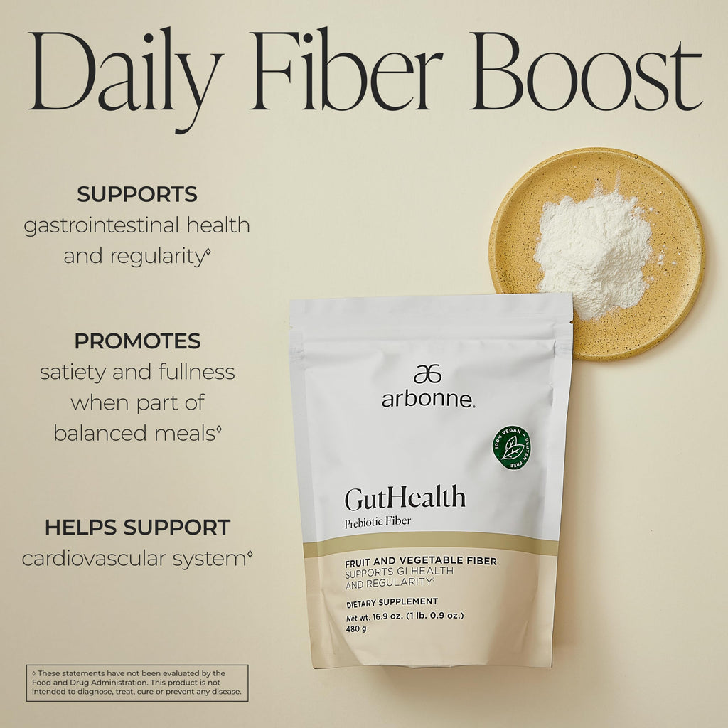 GutHealth Prebiotic Fiber – 12g Soluble Fiber including Inulin for gastrointestinal health, Regularity, Satiety, and Daily Gut Wellness; Easy to Mix Into Drinks or Food