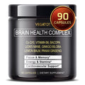 VEGATOT Brain Booster Brain Health Complex Supplement Concentrated with CoQ-10 VIT B6 Lion's Mane Ginkgo Biloba Lemon Balm Ginseng