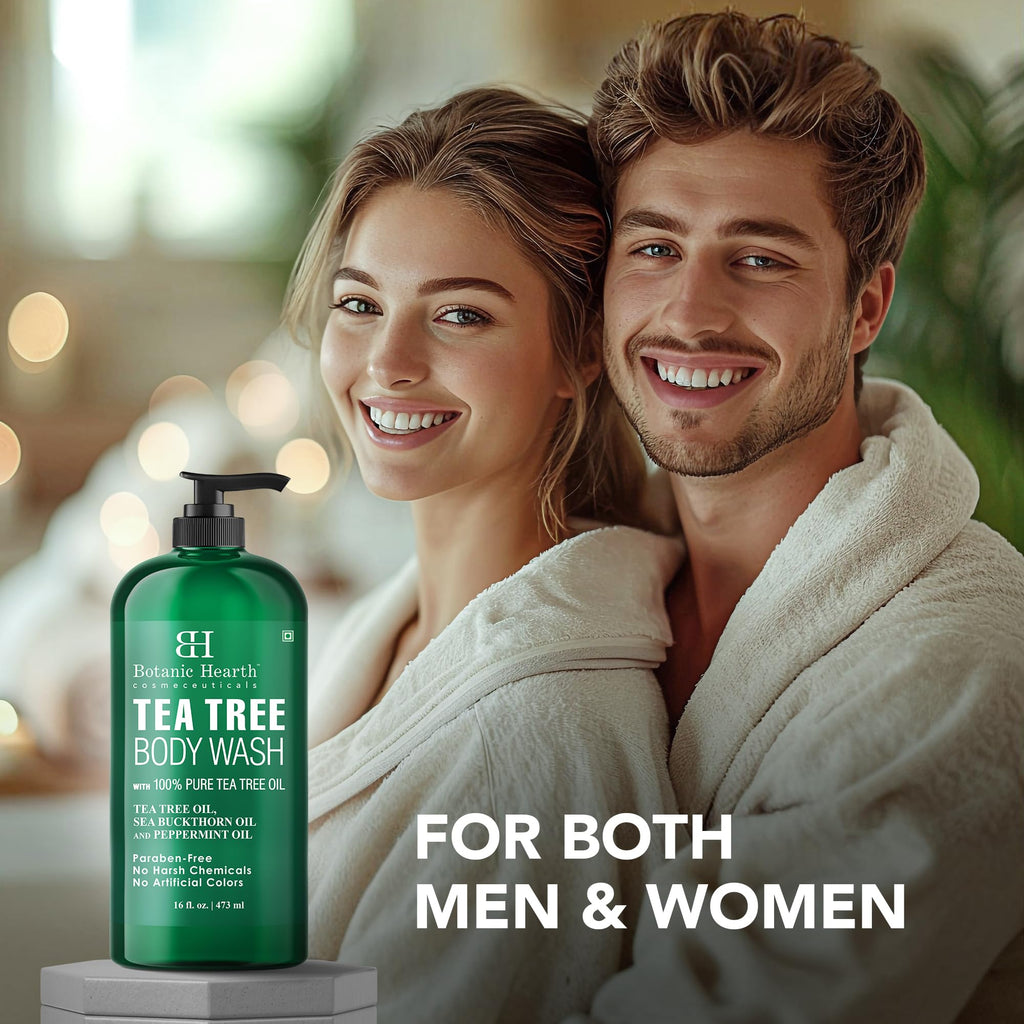 Botanic Hearth Tea Tree Body Wash -16 fl oz- All-Natural Antifungal & Odor-Control Shower