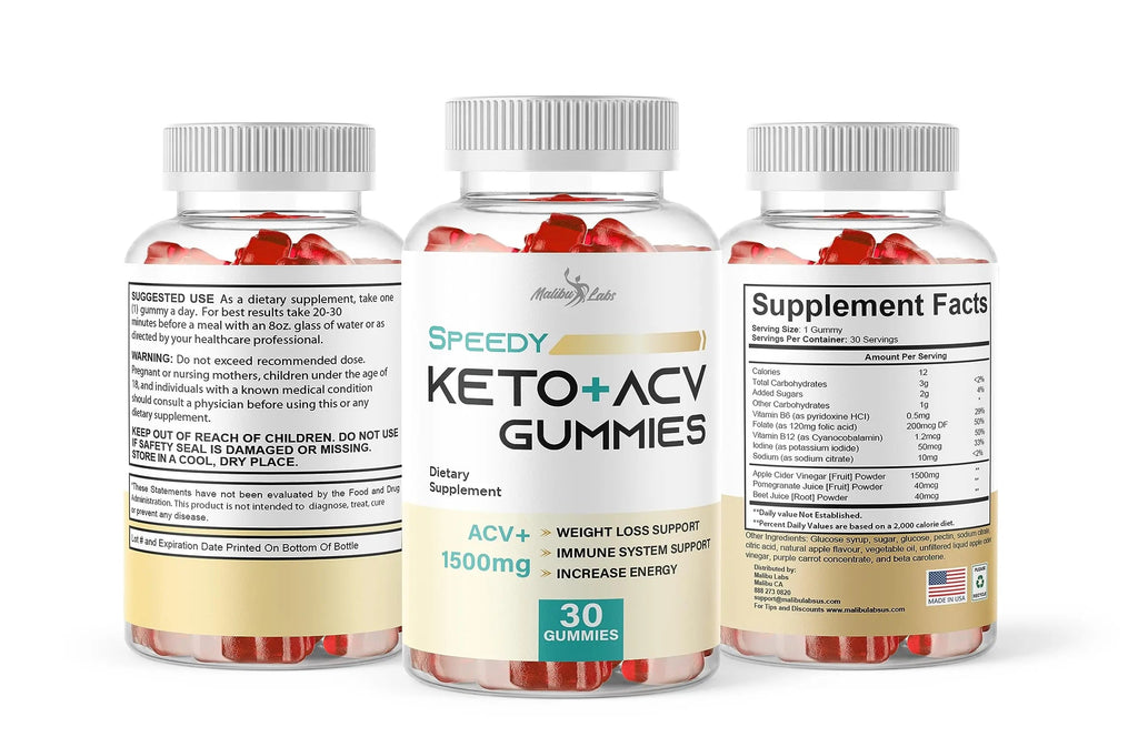 Speedy Keto acv Gummies - 1500mg Once a Day, Time Released Advanced Ketogenic Malibu Labs Au supplements