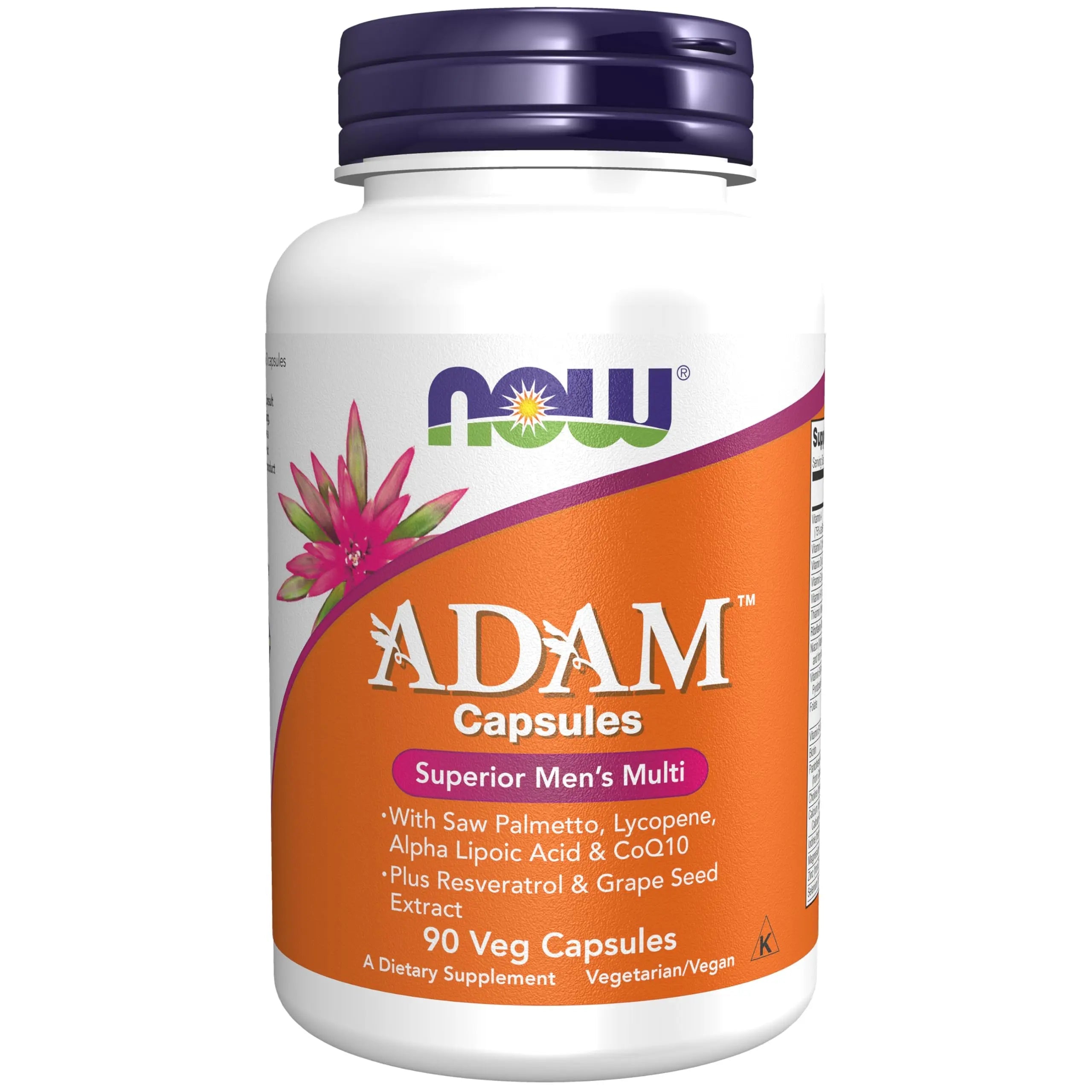 NOW Foods Supplements, ADAM™ Men's Multivitamin with Saw Palmetto, Lycopene, Alpha Lipoic Acid and CoQ10 NOW Foods Au supplements