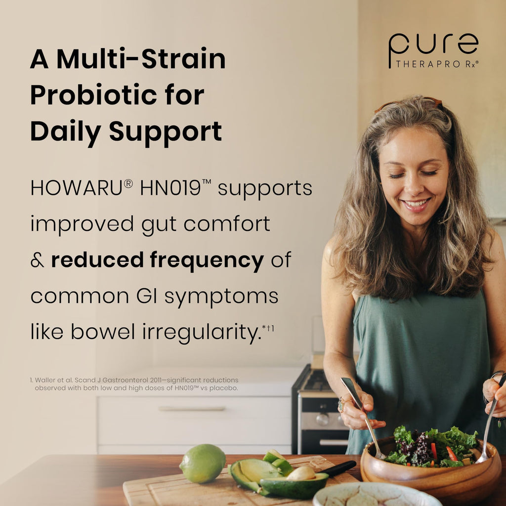 Pure Therapro Rx Power Probiotic Daily - 30 Acid-Resistant Capsules | 4 Proven Strains - 30 Billion CFU/Capsule | Patented Activ-Vial Desiccant Bottle