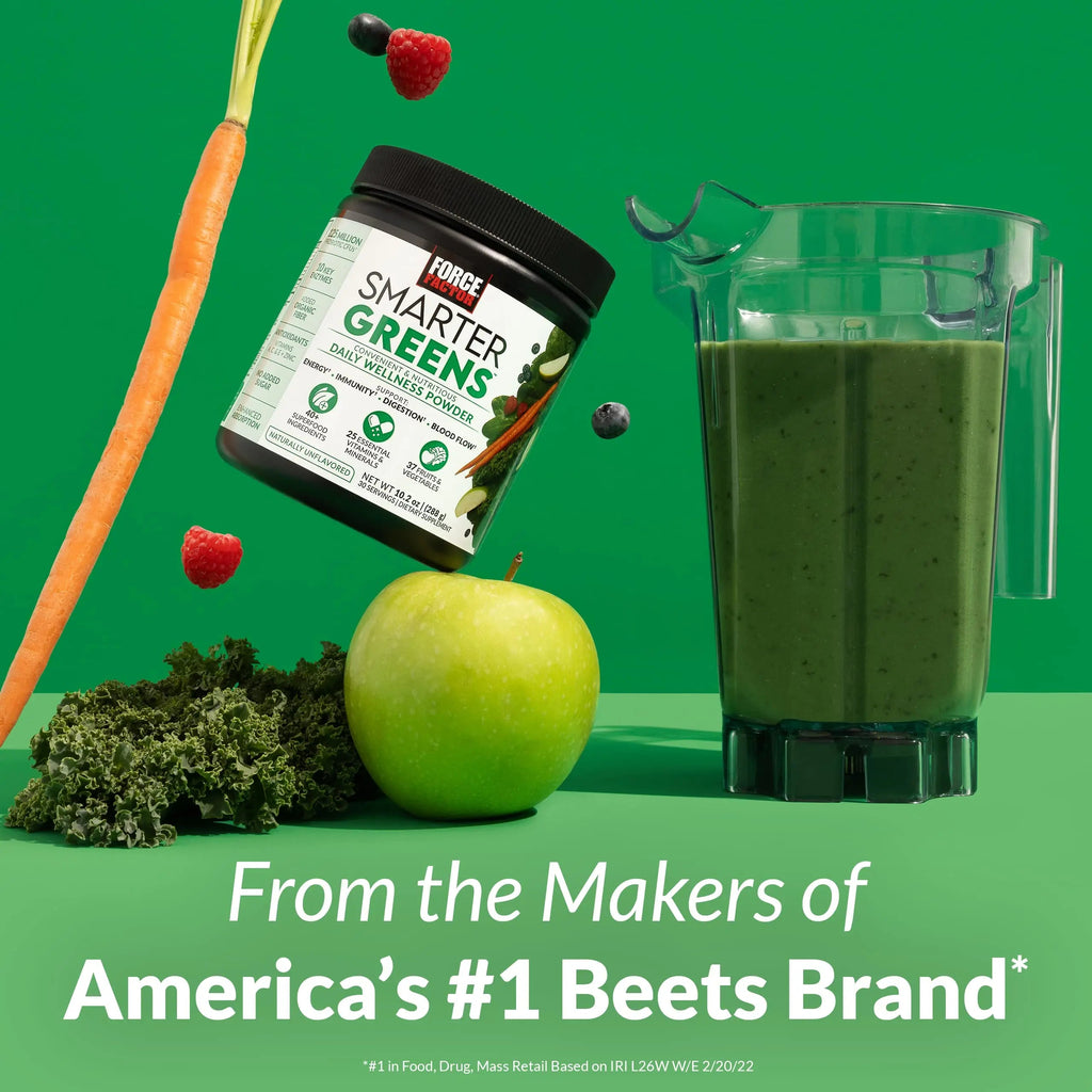 FORCE FACTOR Smarter Greens Daily Wellness Powder to Support Energy, Immunity & Digestion Force Factor Au supplements