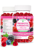 Lunakai USA Made Prebiotic + Probiotic Gummies for Women and Men - High Potency 5 Billion CFUs with Fibers