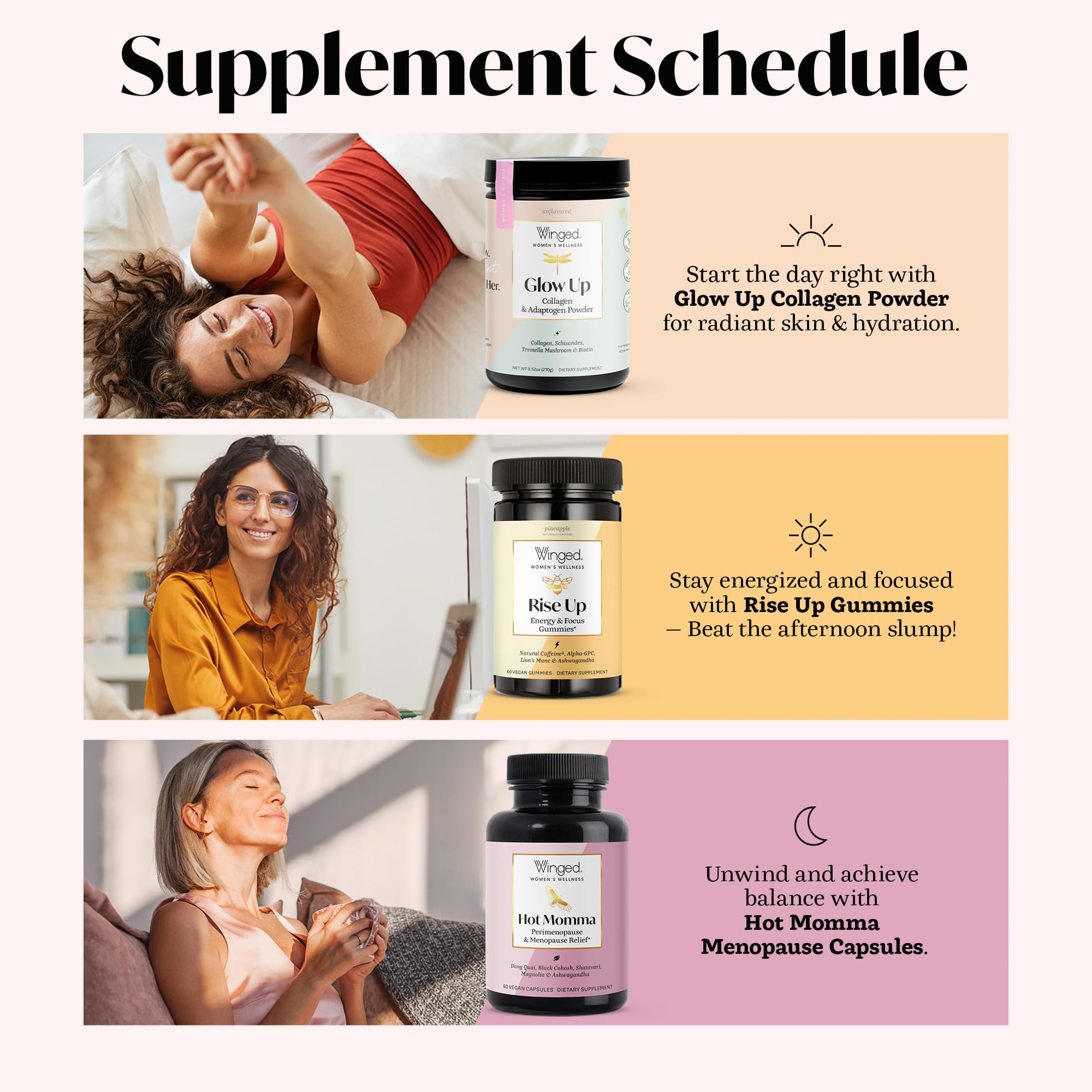 Winged Wellness Hot Momma Menopause Supplements for Women - Hormone-Free Menopause Relief Support for Hot Flashes & Night Sweats with Chaste Tree Berry, Multivitamins & Shatavari - 60 Vegan Capsules Winged Wellness Au supplements