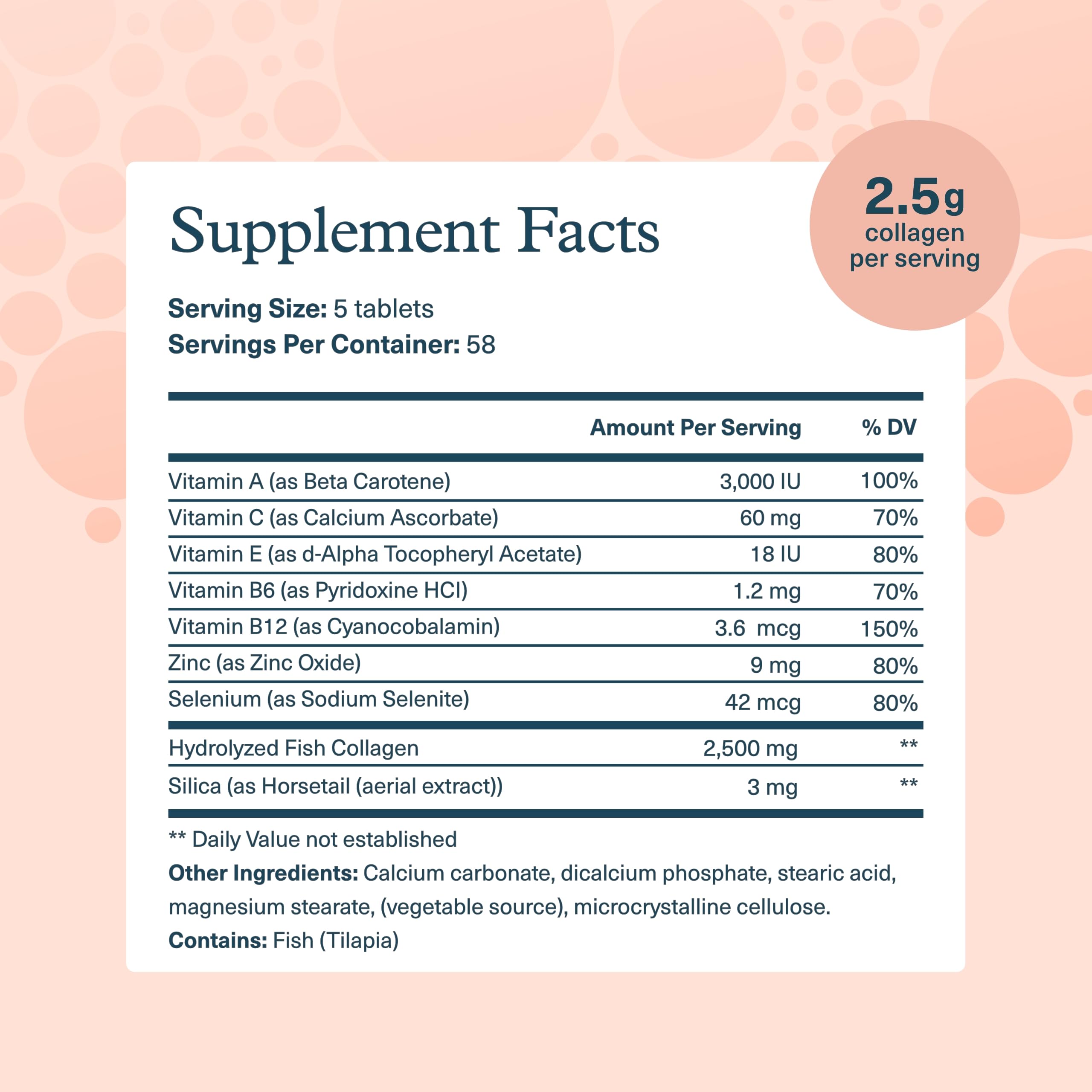 Youtheory Marine Collagen Tablets - 2,500 mg Fish-Sourced Collagen Peptides- with Vitamins A, C, E, B6 & B12 - Supports Joint & Nail Health* - Highly Absorbable - 290 Tablets (58-Day Supply) Youtheory Au supplements