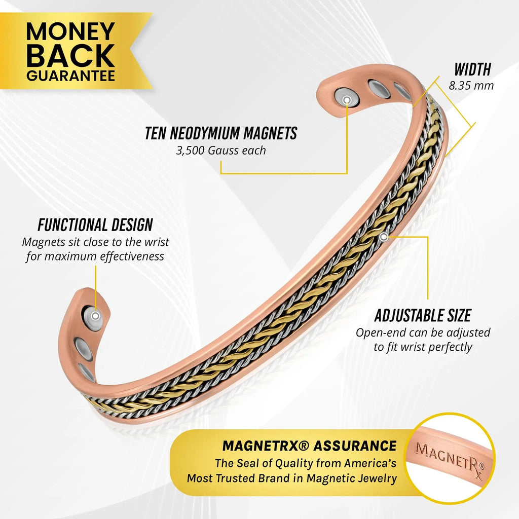 MagnetRX® Women's Copper Bracelet – Effective 99.9% Pure Copper Magnetic Therapy Bracelets MagnetRX Au supplements