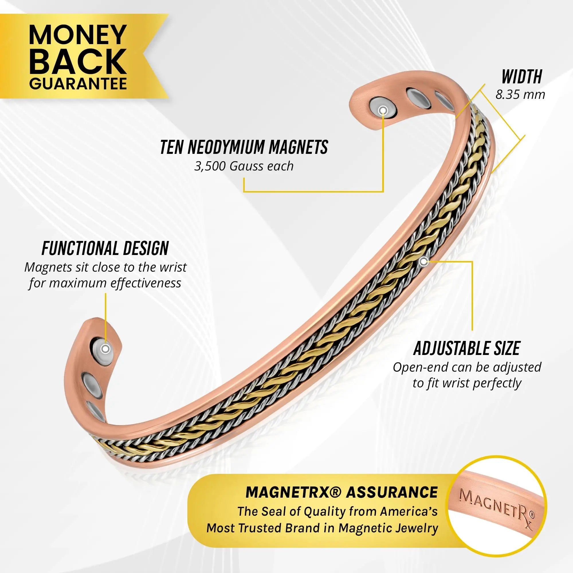 MagnetRX® Women's Copper Bracelet – Effective 99.9% Pure Copper Magnetic Therapy Bracelets MagnetRX Au supplements