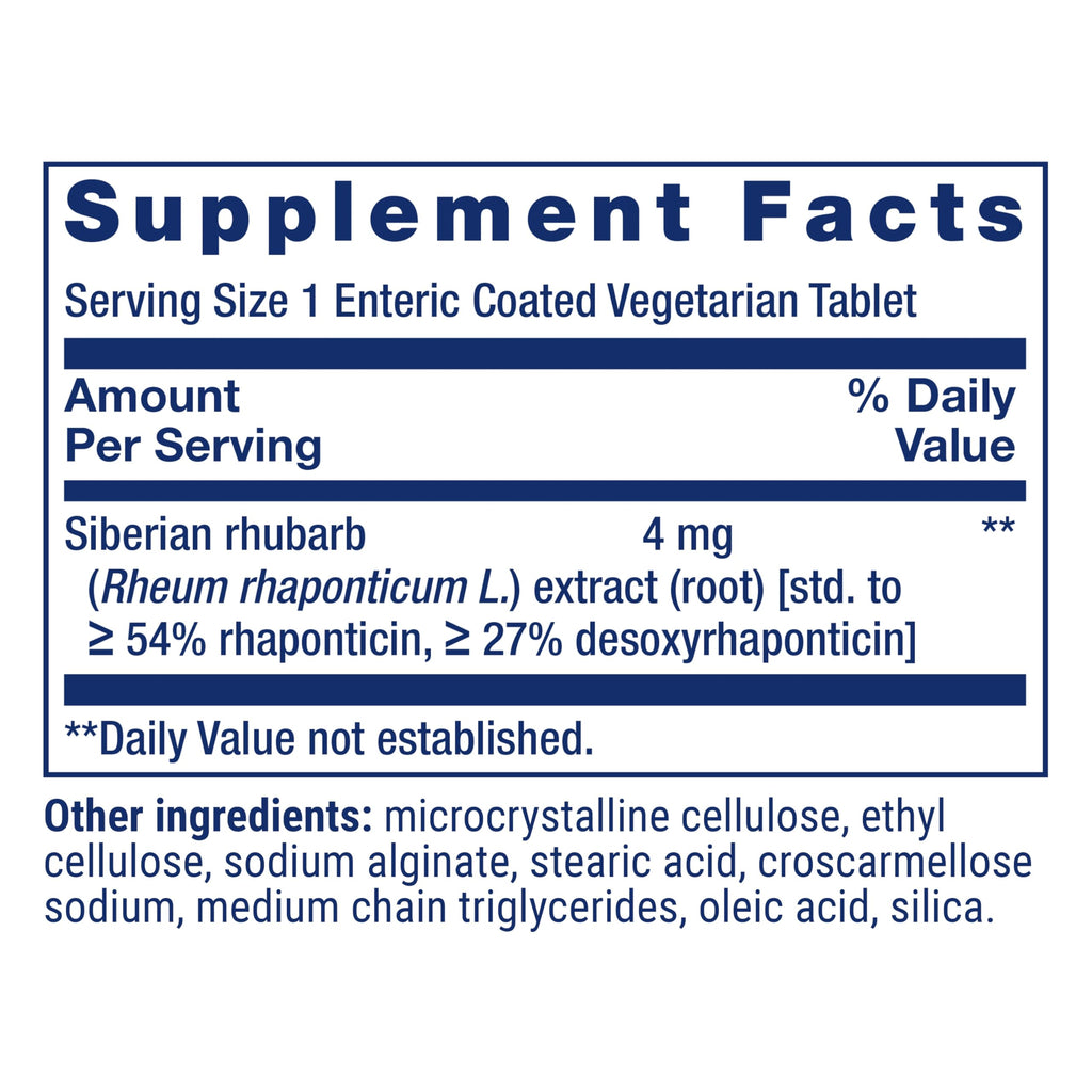 Life Extension Menopause Relief – Siberian Rhubarb, Menopause Supplement for Women, Ease hot Flashes, Mood Swings, Night Sweats Relief, Hormone-Free, Gluten-Free, Non-GMO, Vegetarian, 30 Tablets Life Extension Au supplements