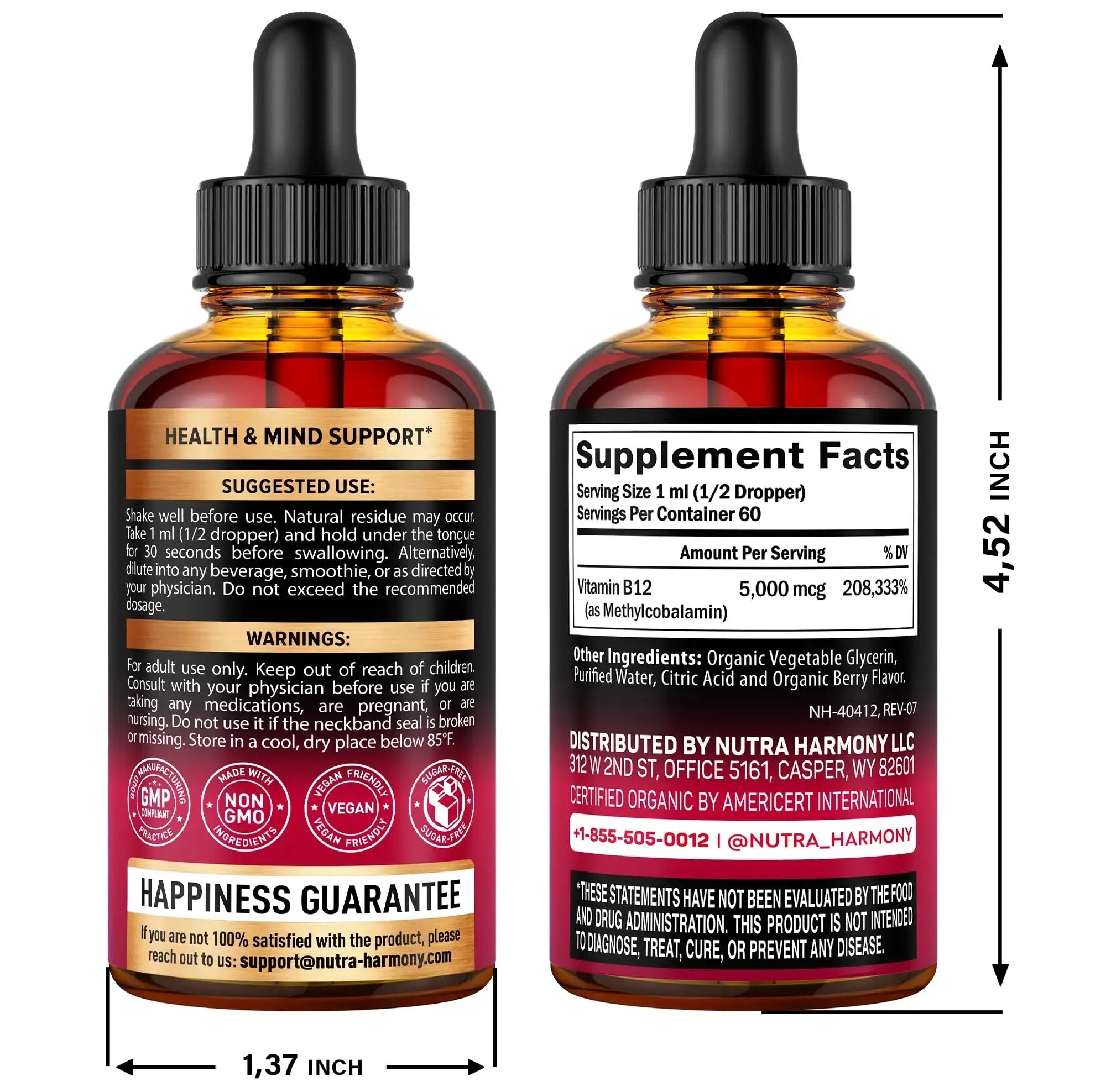 Bariatric Multivitamin Capsules & Organic Vitamin B12 Drops NUTRAHARMONY Au supplements