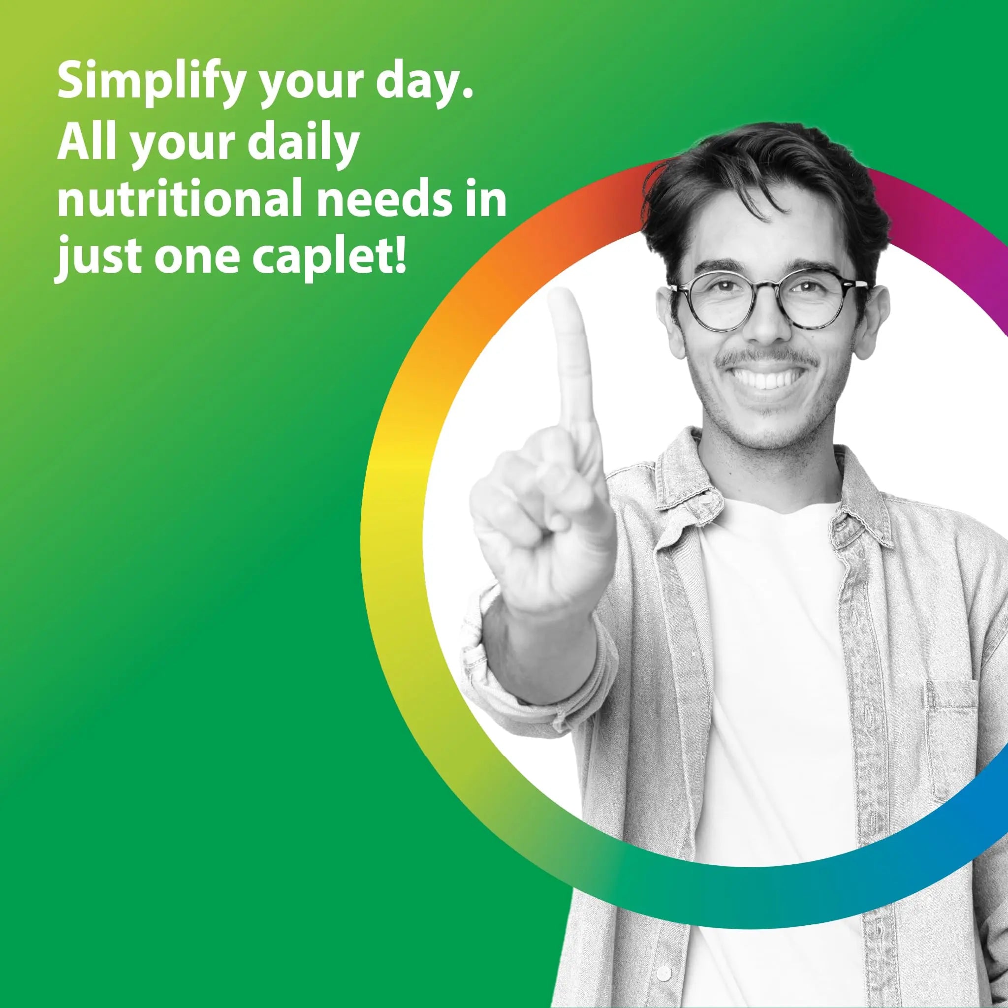 Rainbow Light Mens Multivitamin One + | 150 Caplets | Supports Cellular Energy & Immune Health | with Vitamins C, D, and Zinc | Real Food Nutrients Rainbow Light Au supplements