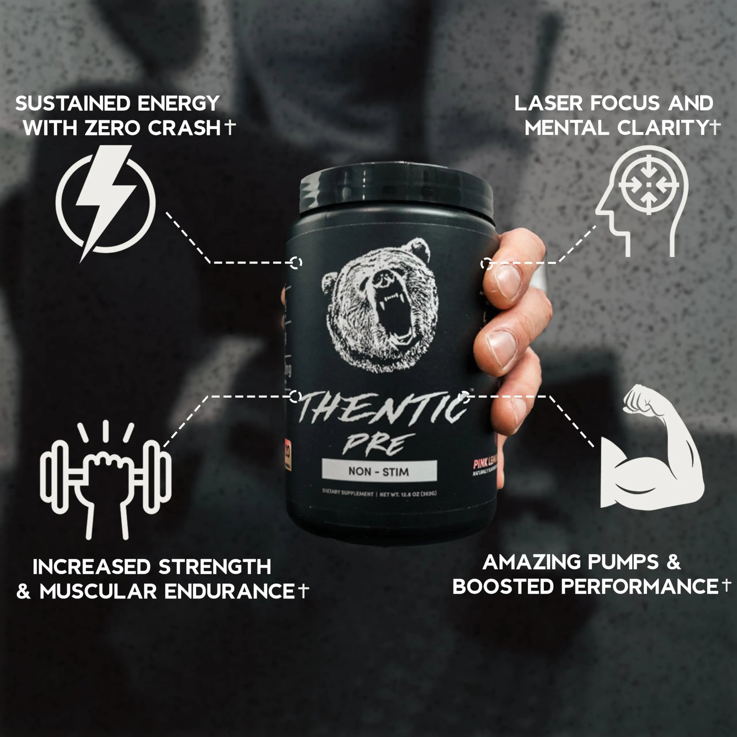 THENTIC Caffeine Free Pre Workout - Naturally Flavored & Sweetened Nootropic Non-Stim THENTIC Au supplements