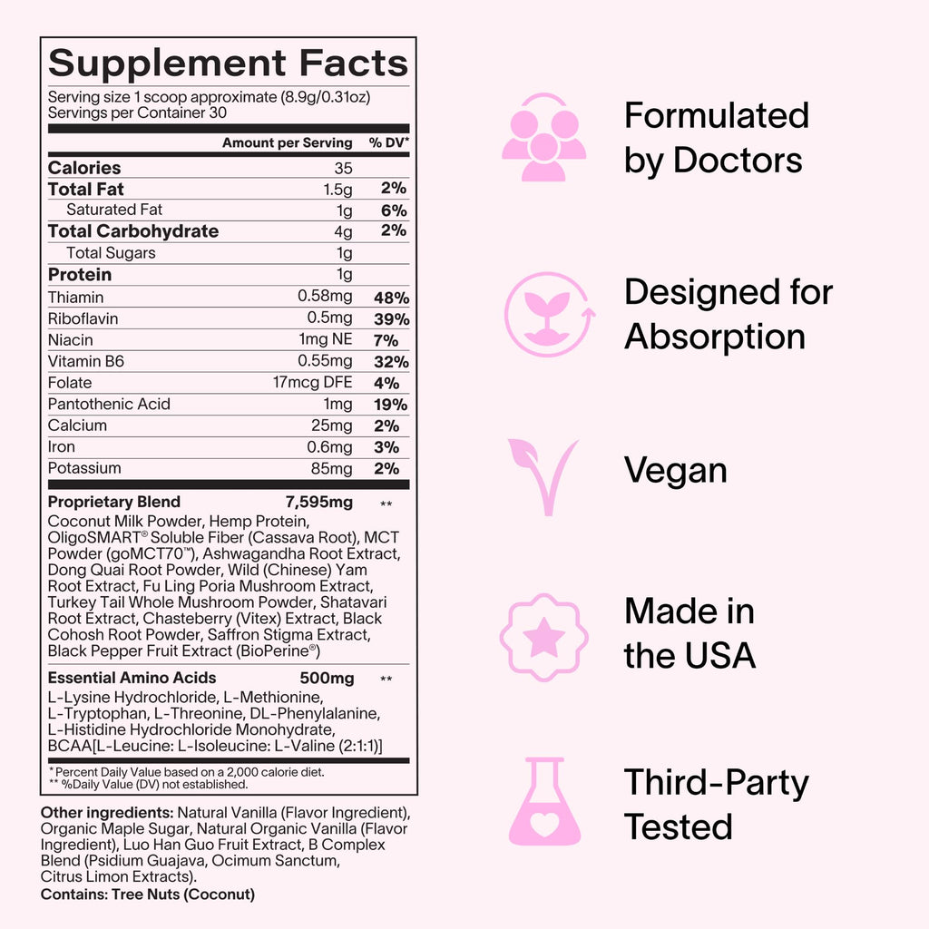 Ladywell Daily Hormone Balance Powder | Natural Cycle Support for Women | Supports Mood, Bloating, Cramps, Skin Health & Cravings with Chasteberry, B Vitamins, Ashwagandha, Saffron + | 30 Servings Ladywell Au supplements