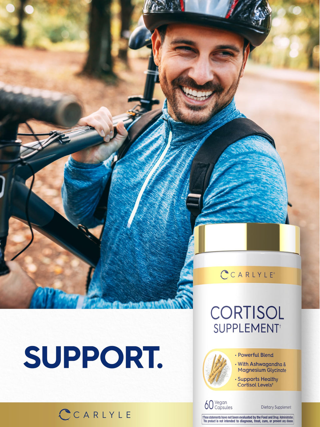 Carlyle Cortisol Supplement | 60 Vegan Capsules | Ashwagandha & Magnesium Complex | Non-GMO, Gluten Free Carlyle Au supplements