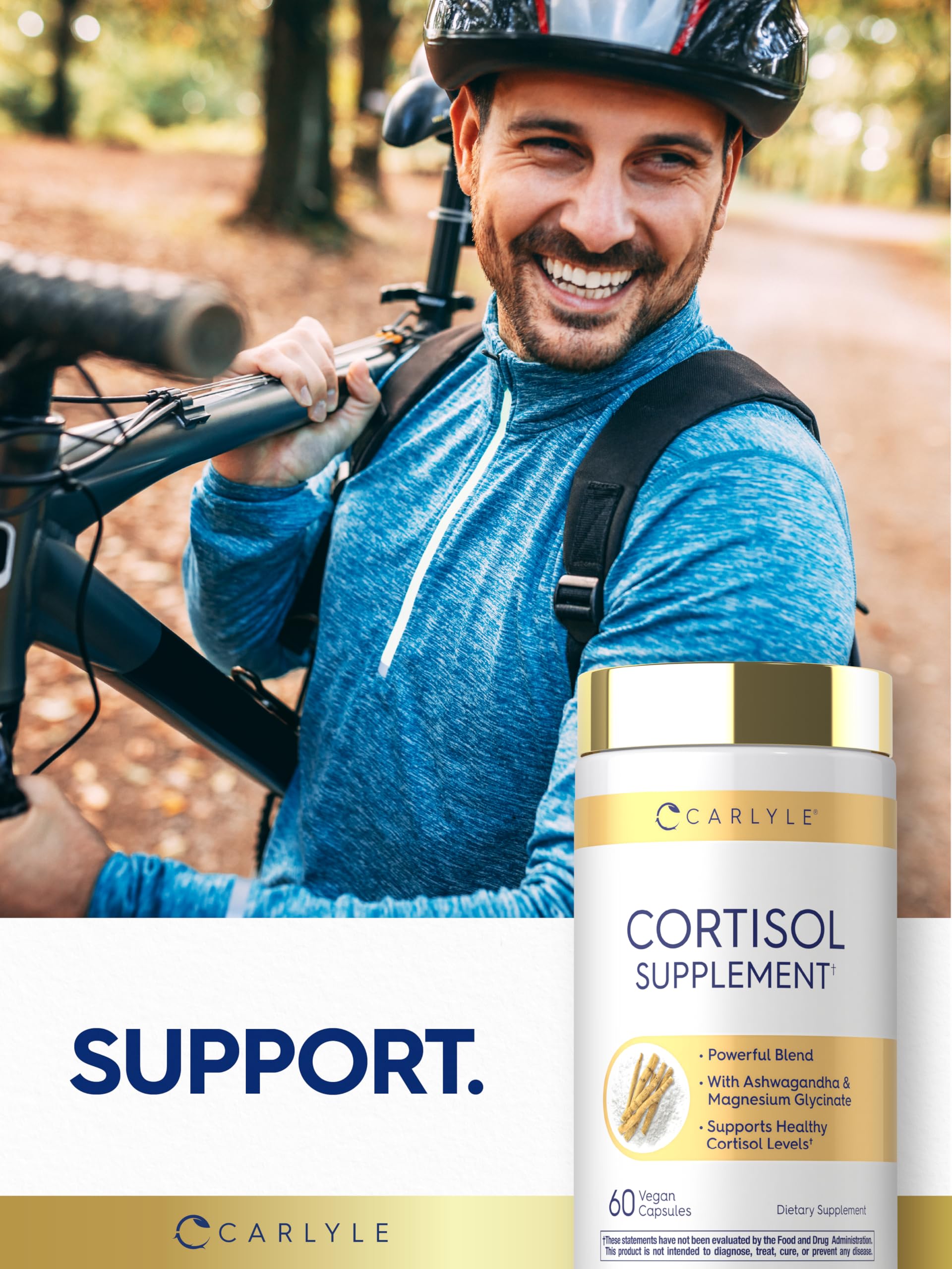 Carlyle Cortisol Supplement | 60 Vegan Capsules | Ashwagandha & Magnesium Complex | Non-GMO, Gluten Free Carlyle Au supplements