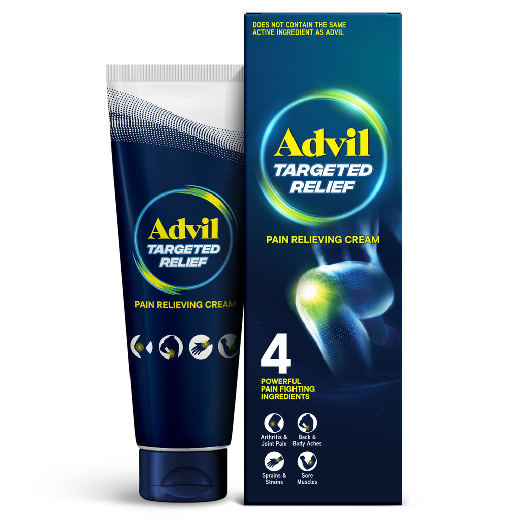 Advil Targeted Relief Pain Relieving Cream, Up to 8 Hours of Powerful Relief of Minor Arthritis Pain, Joint Pain, Lower Back Pain and Muscle Pain - 4 oz Advil Au supplements