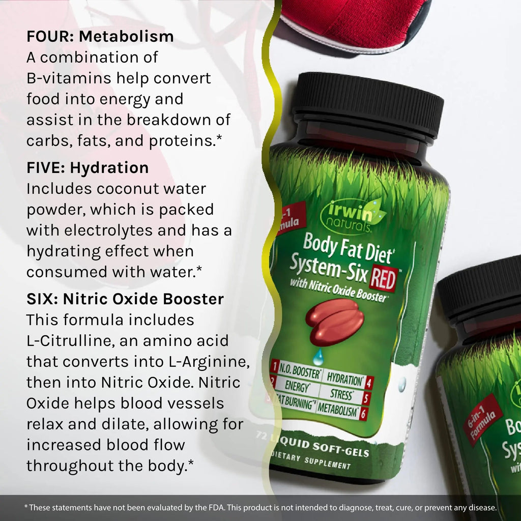Irwin Naturals Body Fat Diet System-Six RED - 72 Liquid Soft-Gels, Pack of 2 - 6-in-1 Formula Irwin Naturals Au supplements