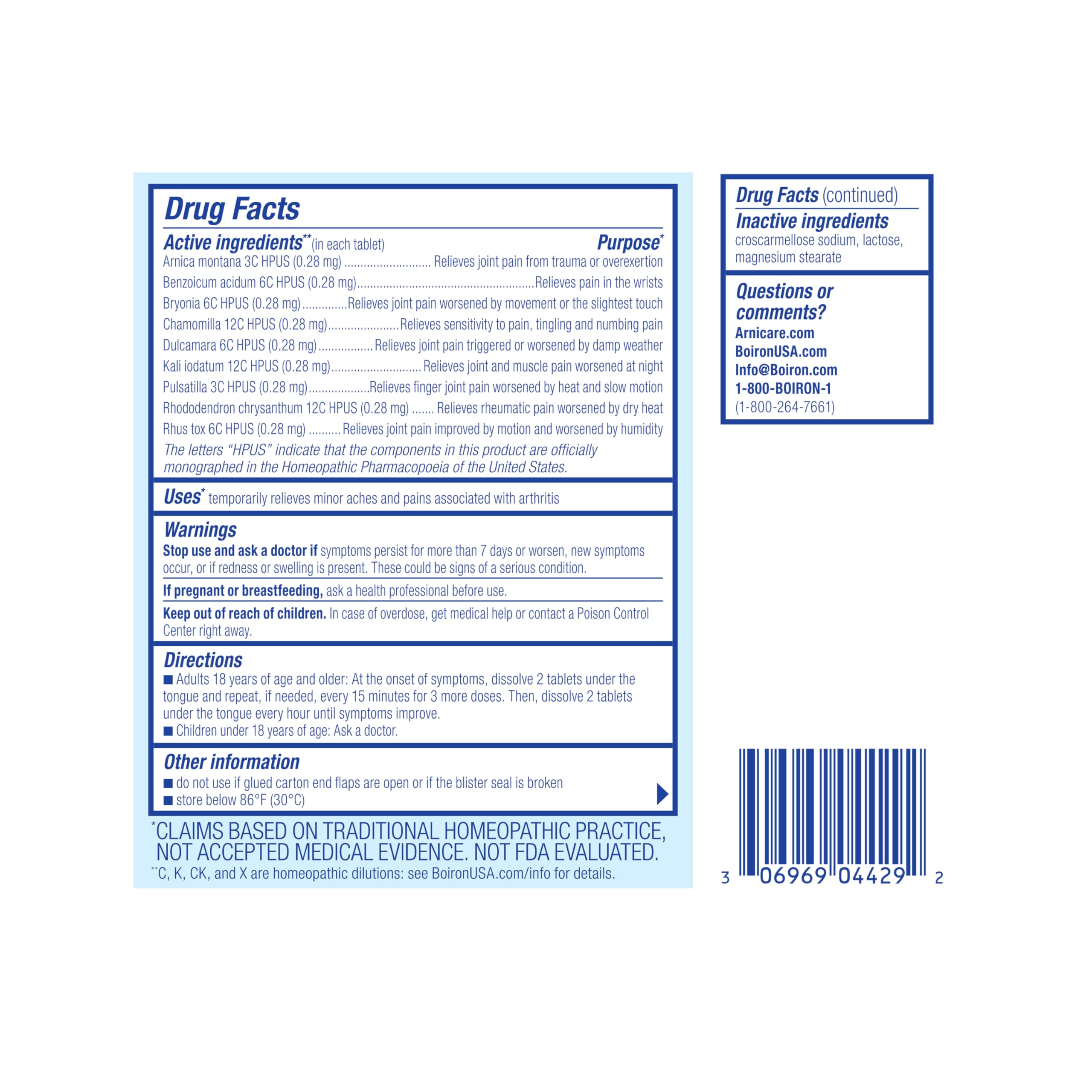 Boiron Arnicare Arthritis Tablets for Arthritis Pain Relief, Joint Soreness, and Rheumatic Pain - 120 Count Boiron Au supplements