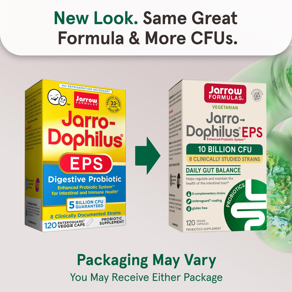 Jarrow Formulas Jarro Dophilus Probiotics 10 Billion CFU - Probiotic Supplement Capsules for Digestive Health & Gut Health for Women and Men