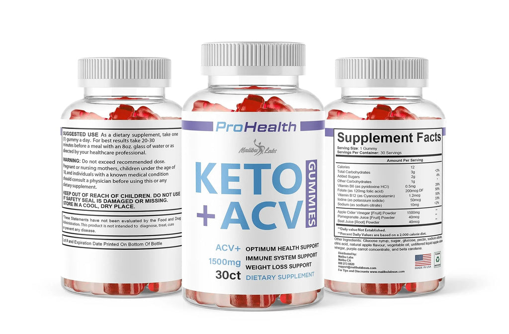 prohealth Keto acv Gummies - 1500mg Once a Day Keto, Strong Time Released Advanced Malibu Labs Au supplements