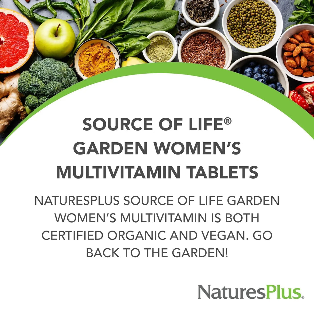 NaturesPlus Source of Life Garden Women’s Multivitamin - 90 Tablets - Supports Energy & Healthy Immune System Nature's Plus Au supplements