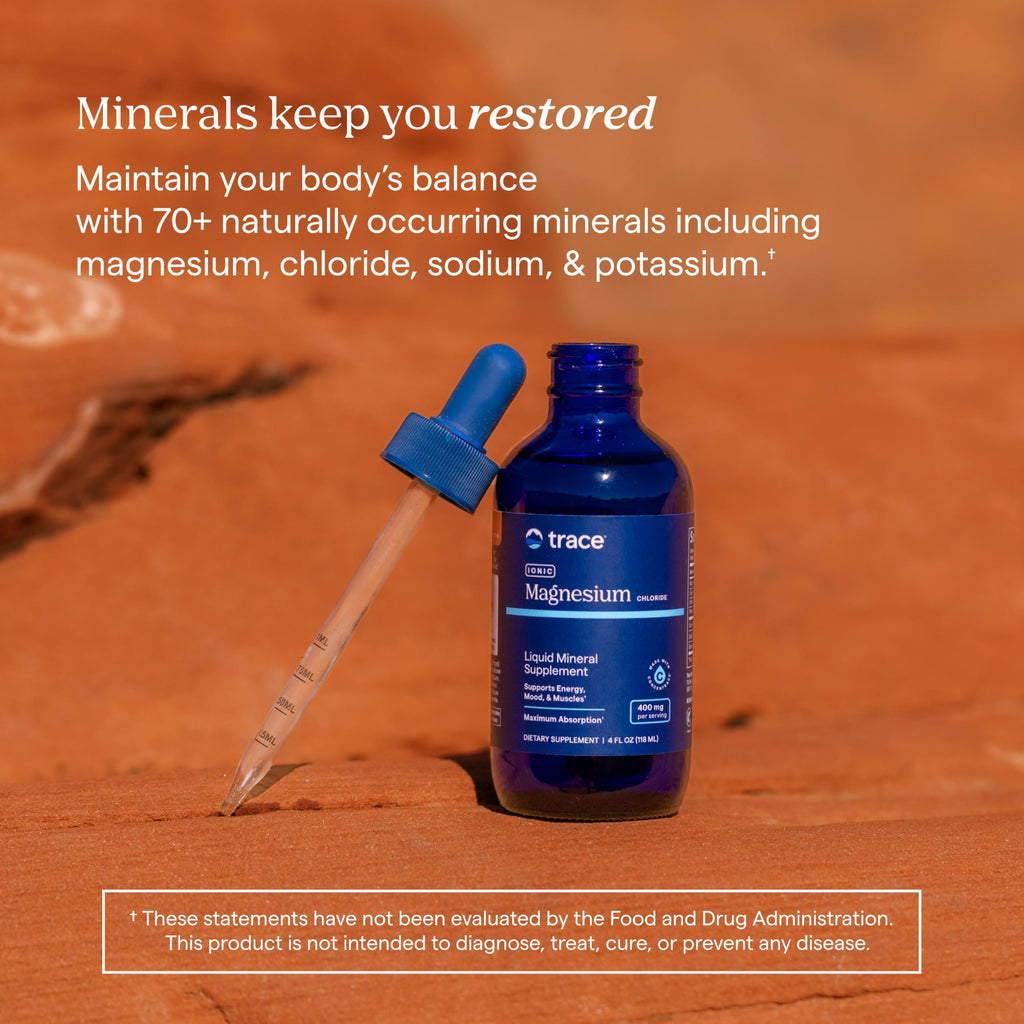 Trace Minerals Ionic Magnesium - Liquid Ionic Magnesium to Support Immune, Brain & Heart Health - Supplement to Aid Energy & Vitality