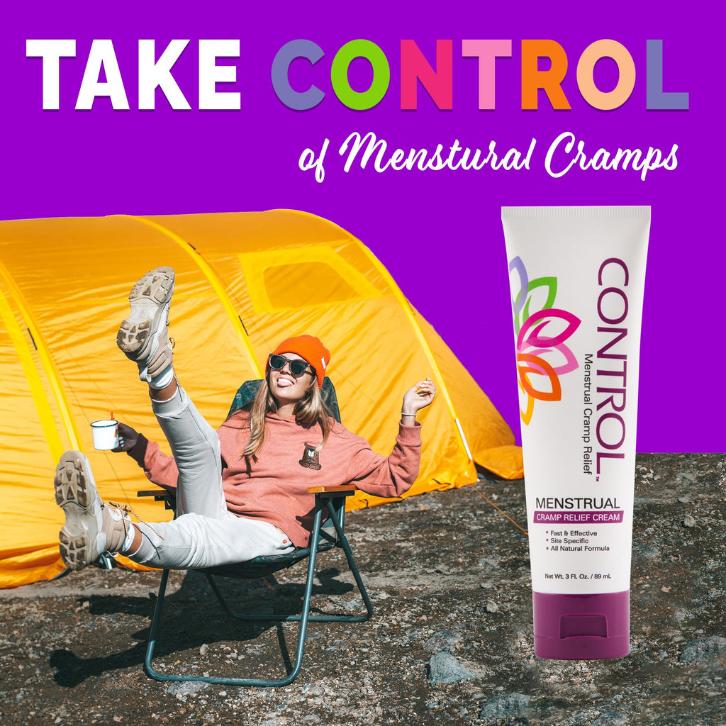 CONTROL, Menstrual Cramp Relief Cream, Topical Pain Relief for Period Cramps and PMS, Period Relief Products, Fast and Effective, Easy to Use, Safe for All Ages, Hormone Free, All Natural, 3 oz Tube. CONTROL Au supplements
