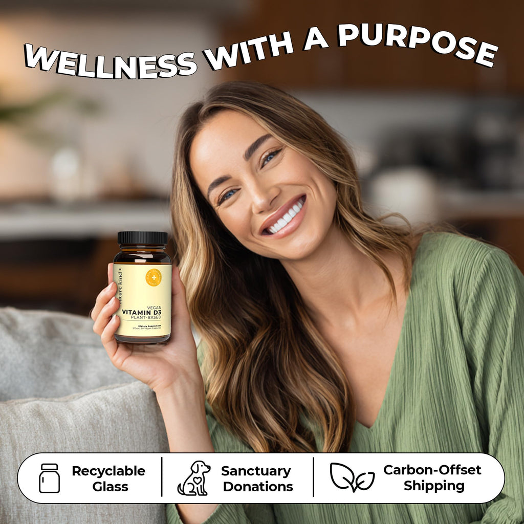 Future Kind Vitamin D3 2500 IU for Bone and Muscle Function, Vitamin D Vegan Supplement from Plant Lichen, Non-GMO, Sugar Free, Pure Vitamin D3, Promotes Natural Resilience, 30 Capsules Future Kind Au supplements