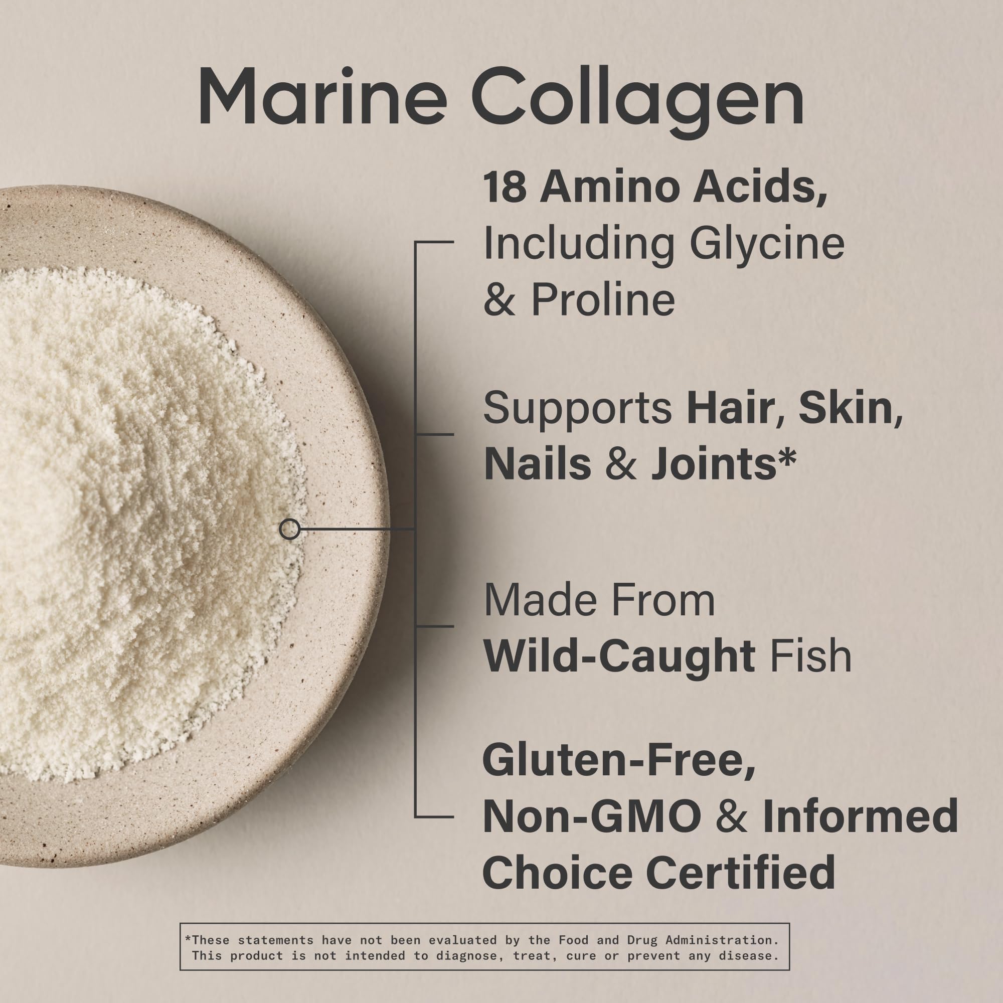 Sports Research Marine Collagen Peptides Powder - Sourced from Wild-Caught Fish, Pescatarian Friendly, Keto Certified & Non-GMO Tested