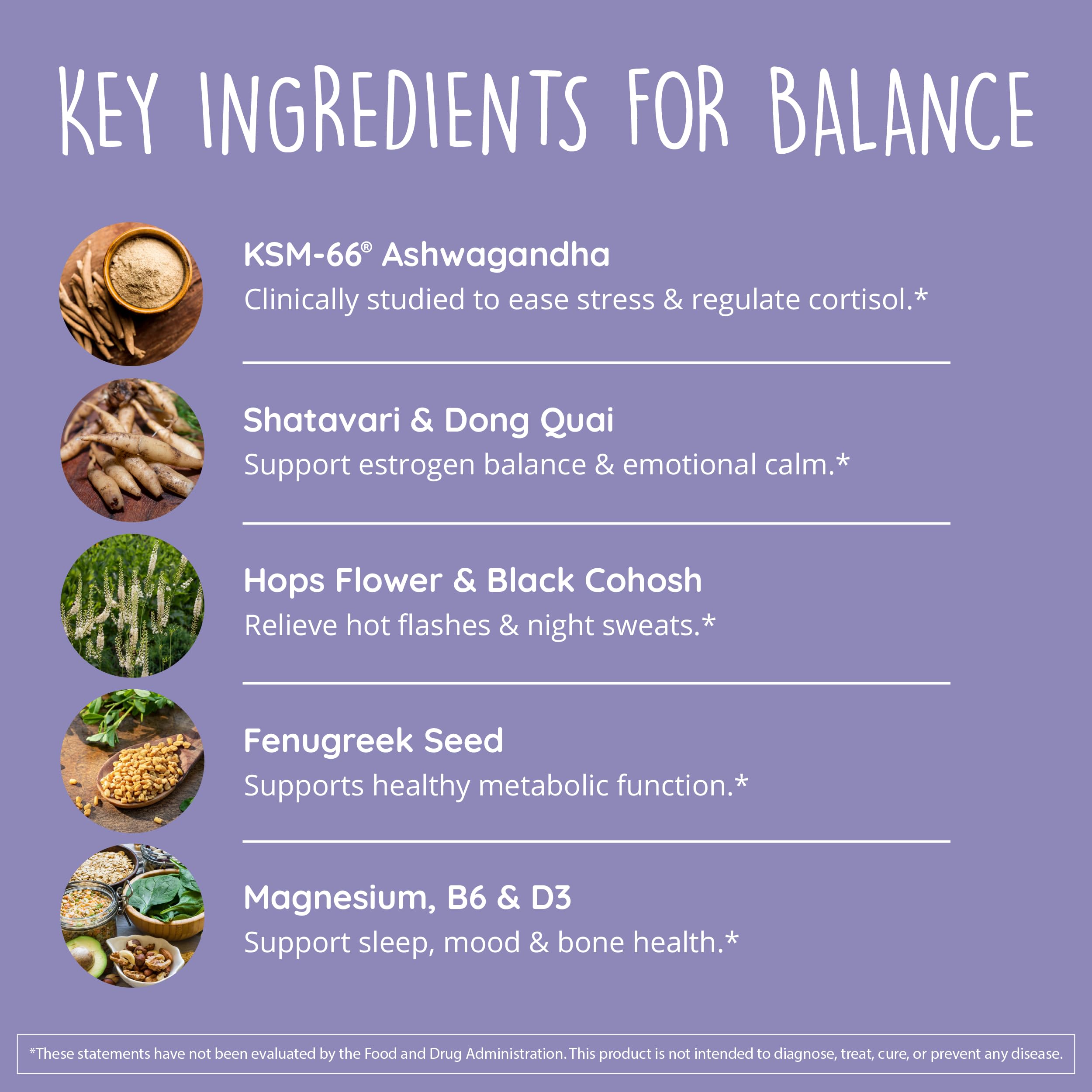 Perimenopause Supplements for Women | Hot Flash, Night Sweat, Mood & Sleep Support | Vegan Hormone Balance Capsules with KSM-66 Ashwagandha, Shatavari & Black Cohosh | Estrogen-Free, 60ct Happy Healthy Hippie Au supplements