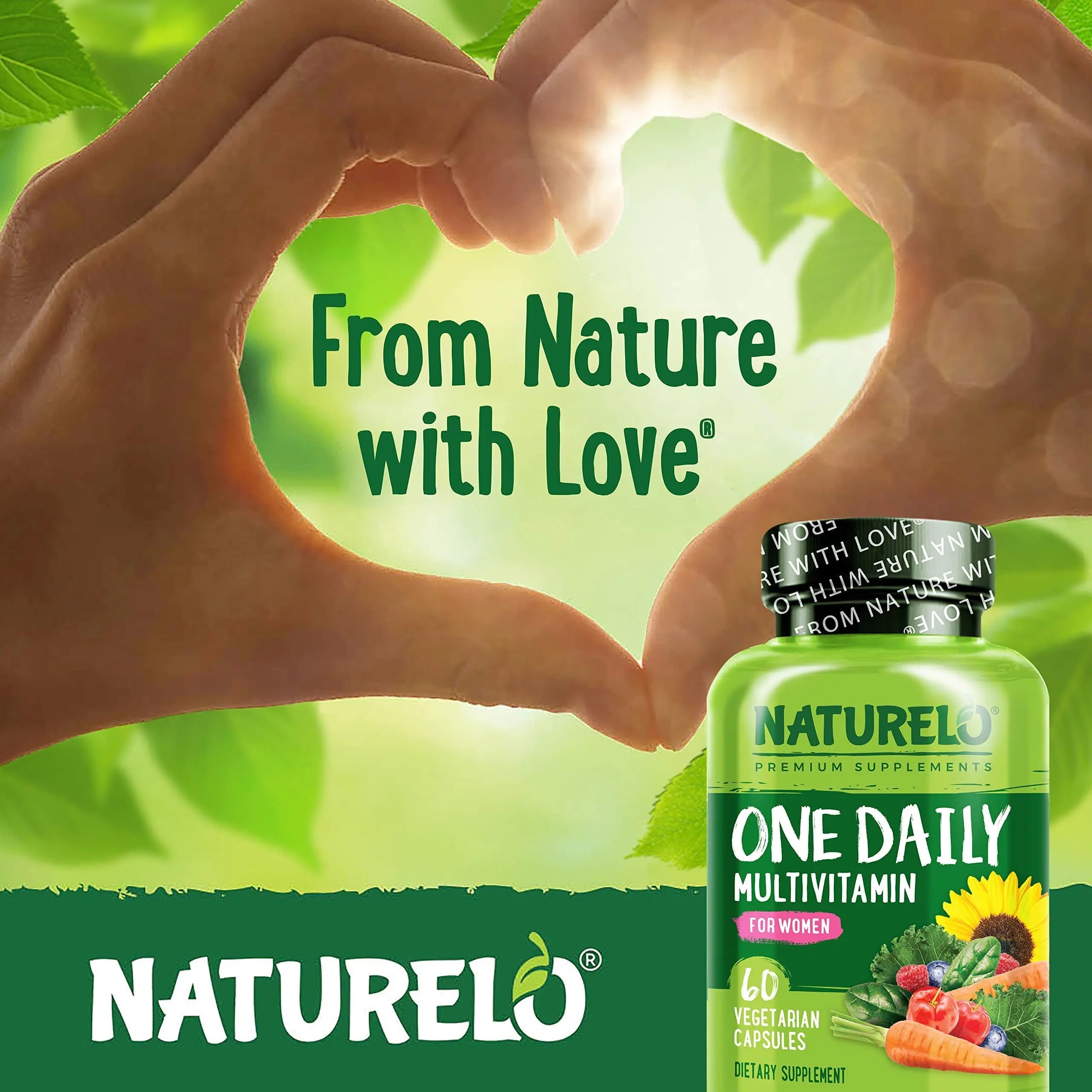 NATURELO One Daily Multivitamin for Women w/Vitamin B12, 60 Ct, Energy Support, Whole Food Daily Women Multivitamin Supplement, Nourish Hair/Skin/Nail, Non-GMO NATURELO Au supplements