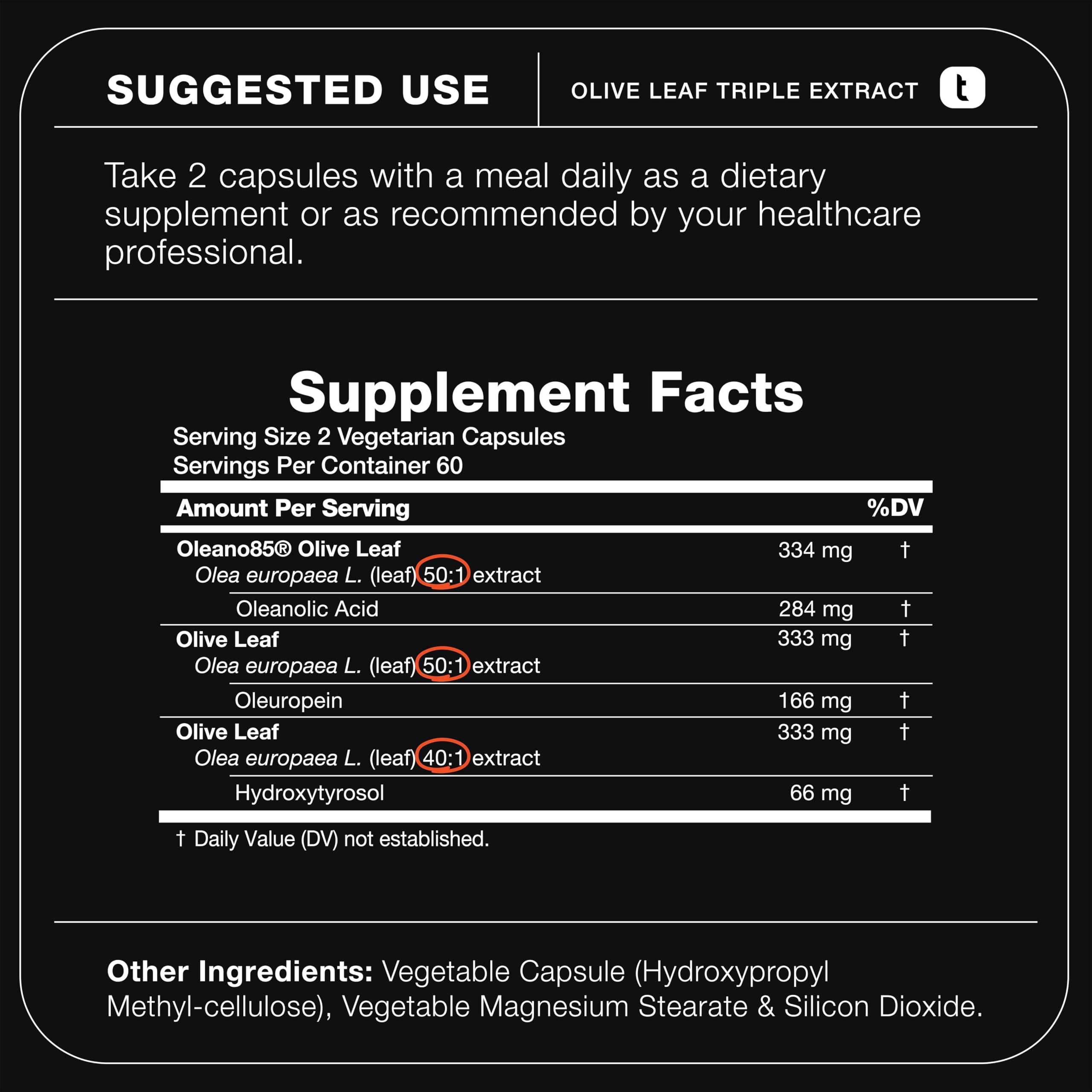 Toniiq 46,620 mg Olive Leaf Extract Complex – with 85% Oleanolic Acid, 50% Oleuropein & 20% Hydroxytyrosol - 50:1 Extract Ratio – 1000mg Extract Per Serving – Third-Party Tested – 120 Capsules Toniiq Au supplements