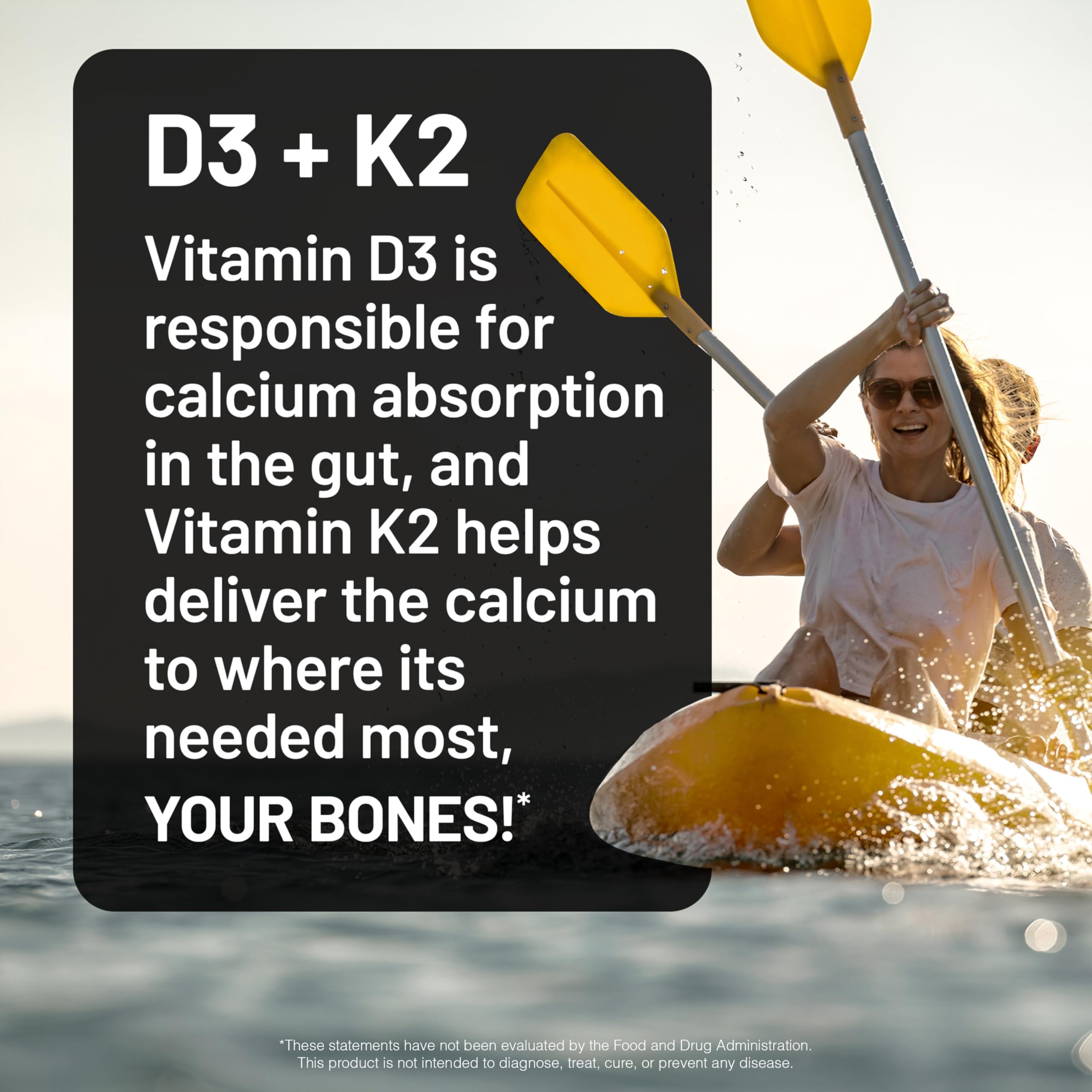 NatureWise Vitamin D3 1000IU + K2 (MK7) 100mcg with Organic Extra Virgin Coconut Oil - Supports Calcium Absorption, Bone & Immune Health - Non-GMO