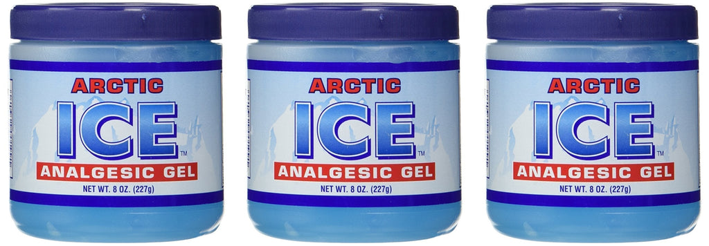 ARCTIC ICE 3 Pack (8 Oz Each) Topical Analgesic Gel for Pain Relief, Adults (Unisex) ARCTIC ICE Au supplements