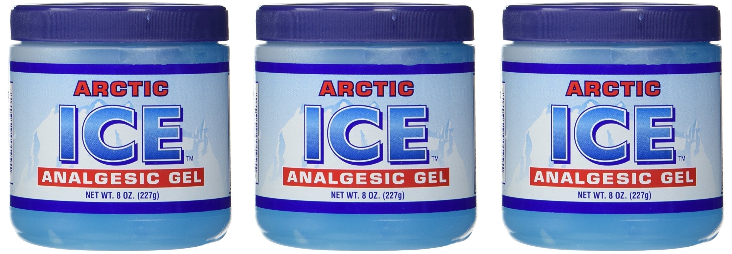ARCTIC ICE 3 Pack (8 Oz Each) Topical Analgesic Gel for Pain Relief, Adults (Unisex) ARCTIC ICE Au supplements