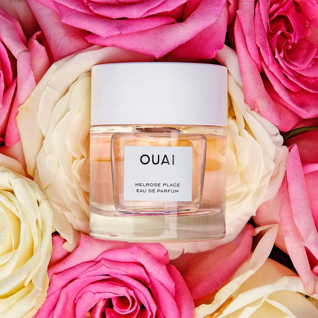 OUAI Melrose Place Eau de Parfum - Elegant Womens Perfume for Everyday Wear - Fresh Floral Scent has Notes of Champagne, Bergamot and Rose with Delicate Hints of Cedarwood and Lychee (1.7 Oz) OUAI Au supplements