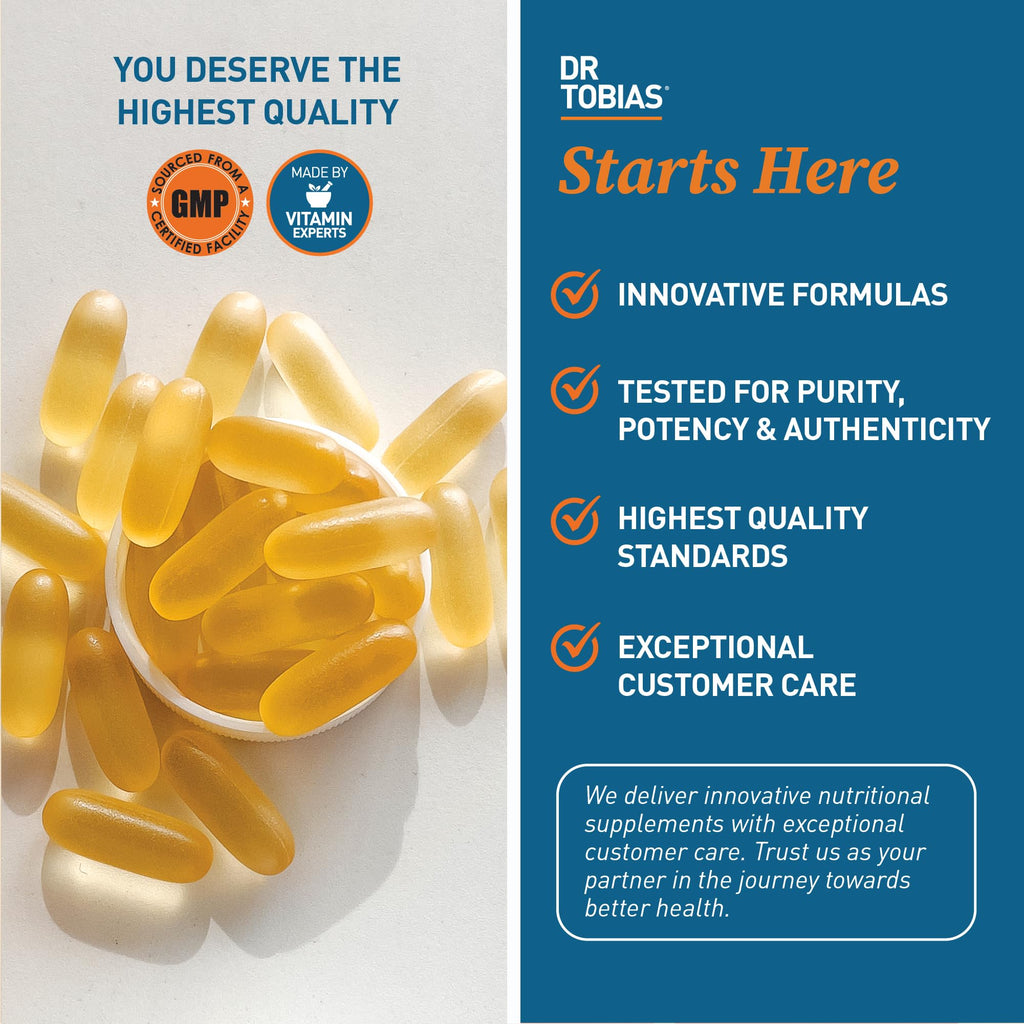 Dr. Tobias Omega 3 Fish Oil 2000mg Triple Strength with 800mg EPA 600mg DHA Per Serving | Fish Oil Omega 3 Supplements for Heart Brain & Immune Support - 180 Softgels (90 Servings) Dr. Tobias Au supplements
