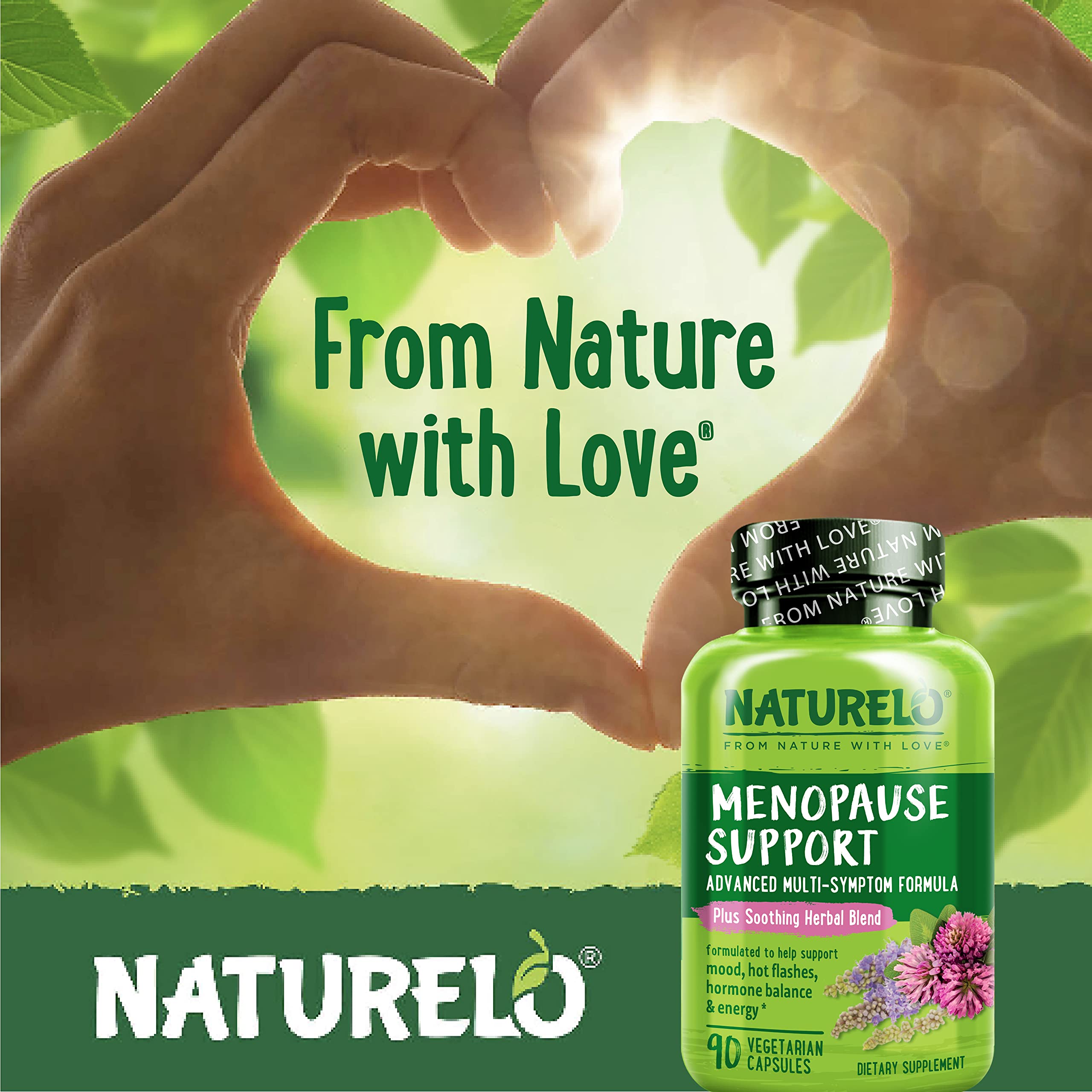 NATURELO Menopause Supplements for Women, Herbal Blend with Black Cohosh for Menopause Hot Flashes Advanced Estrogen Multi-Symptom Formula 90 Capsules NATURELO Au supplements