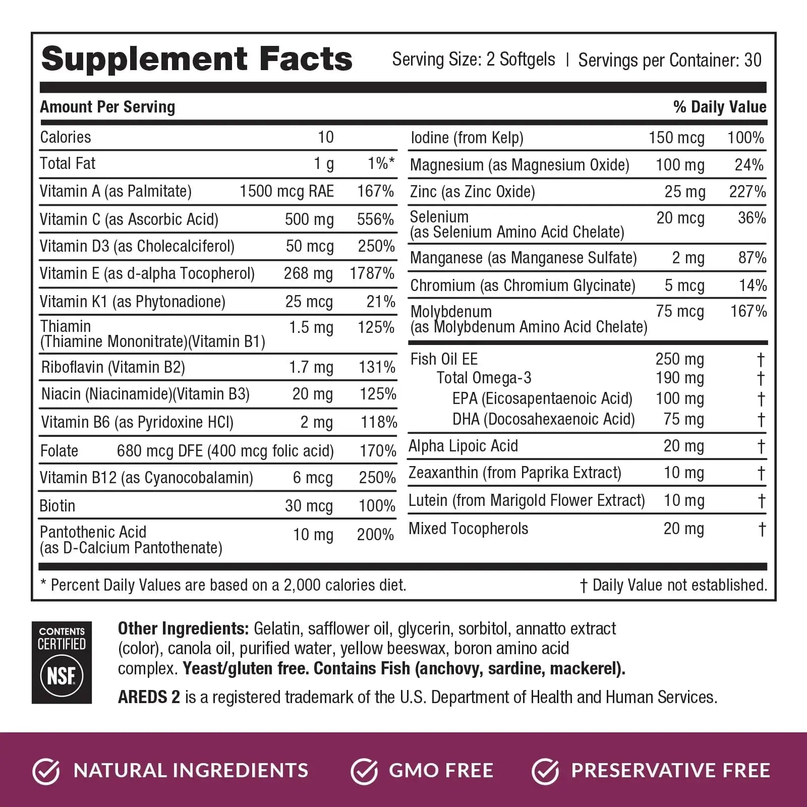 EyePromise Macular Health Complete Supplement - 60 Softgels, 30-Day Supply - Complete Macular Support with 10mg Lutein & Zeaxanthin EyePromise Au supplements