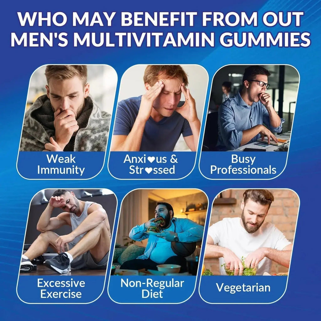 WEEVIT Mens Multivitamins Gummies, Omega 3, CoQ10, Turmeric, Lycopene, Digestive Enzymes, Daily Mens Vitamins A C D E B6 B12 WEEVIT Au supplements