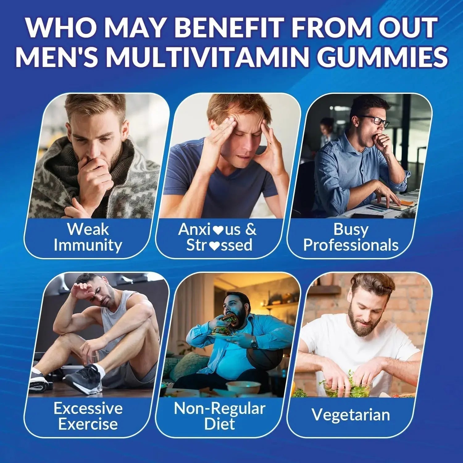 WEEVIT Mens Multivitamins Gummies, Omega 3, CoQ10, Turmeric, Lycopene, Digestive Enzymes, Daily Mens Vitamins A C D E B6 B12 WEEVIT Au supplements