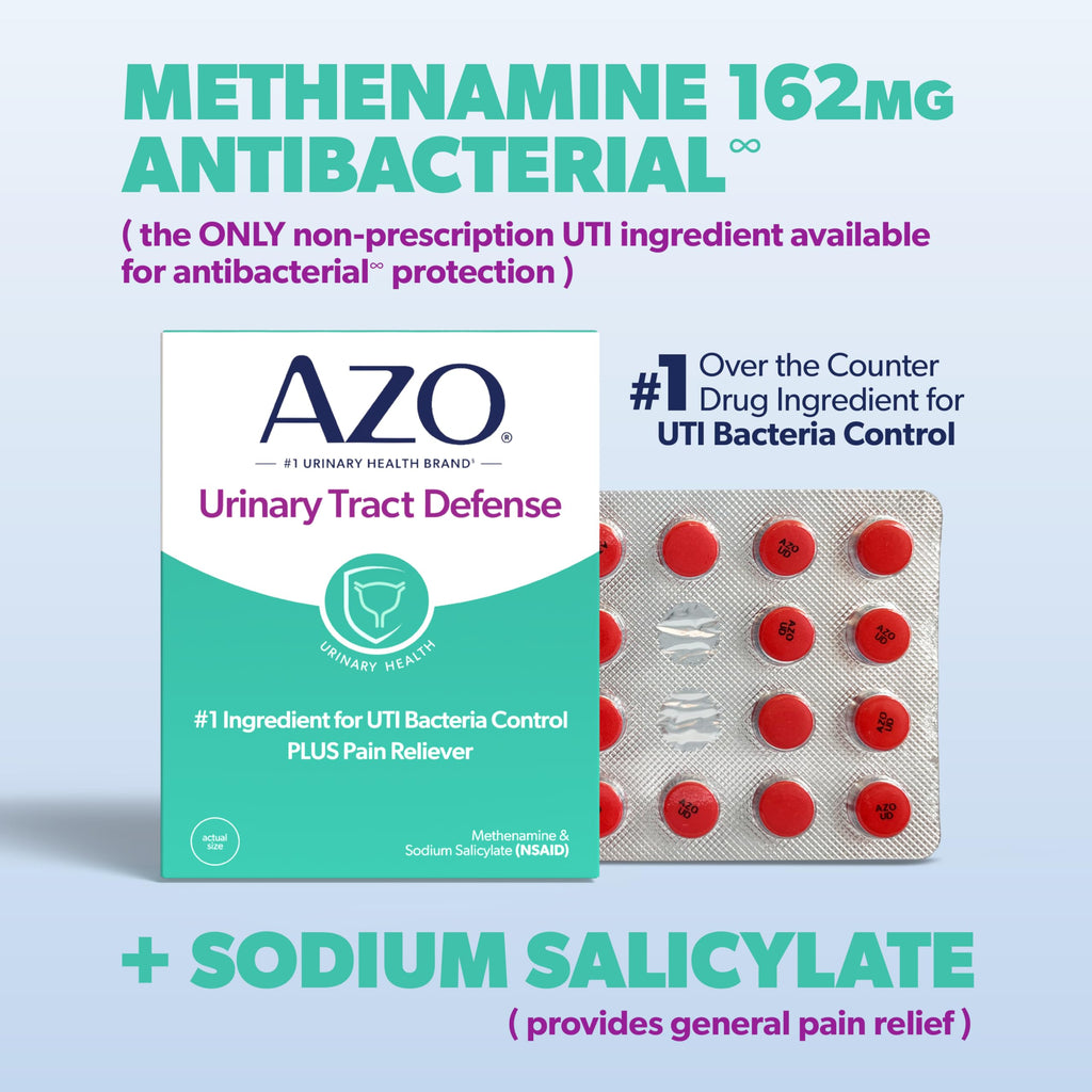 AZO Urinary Tract Defense Antibacterial Protection, FSA/HSA Eligible, Helps Control a UTI Until You Can See a Doctor, from The No. 1 Most Trusted Urinary Health Brand, 24 Count (Pack of 1) AZO Au supplements